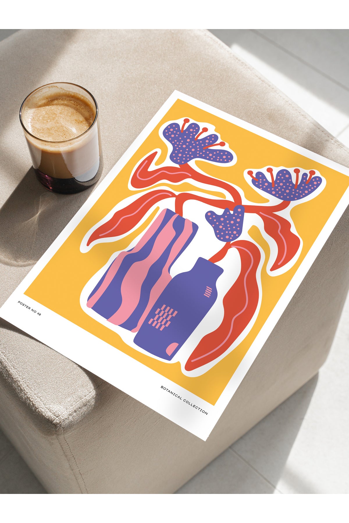 Estetik Duvar Posteri - Estetik Çizim Çerçevesiz Poster - Yatak Odası, Salon, Mutfak Duvar Dekoru