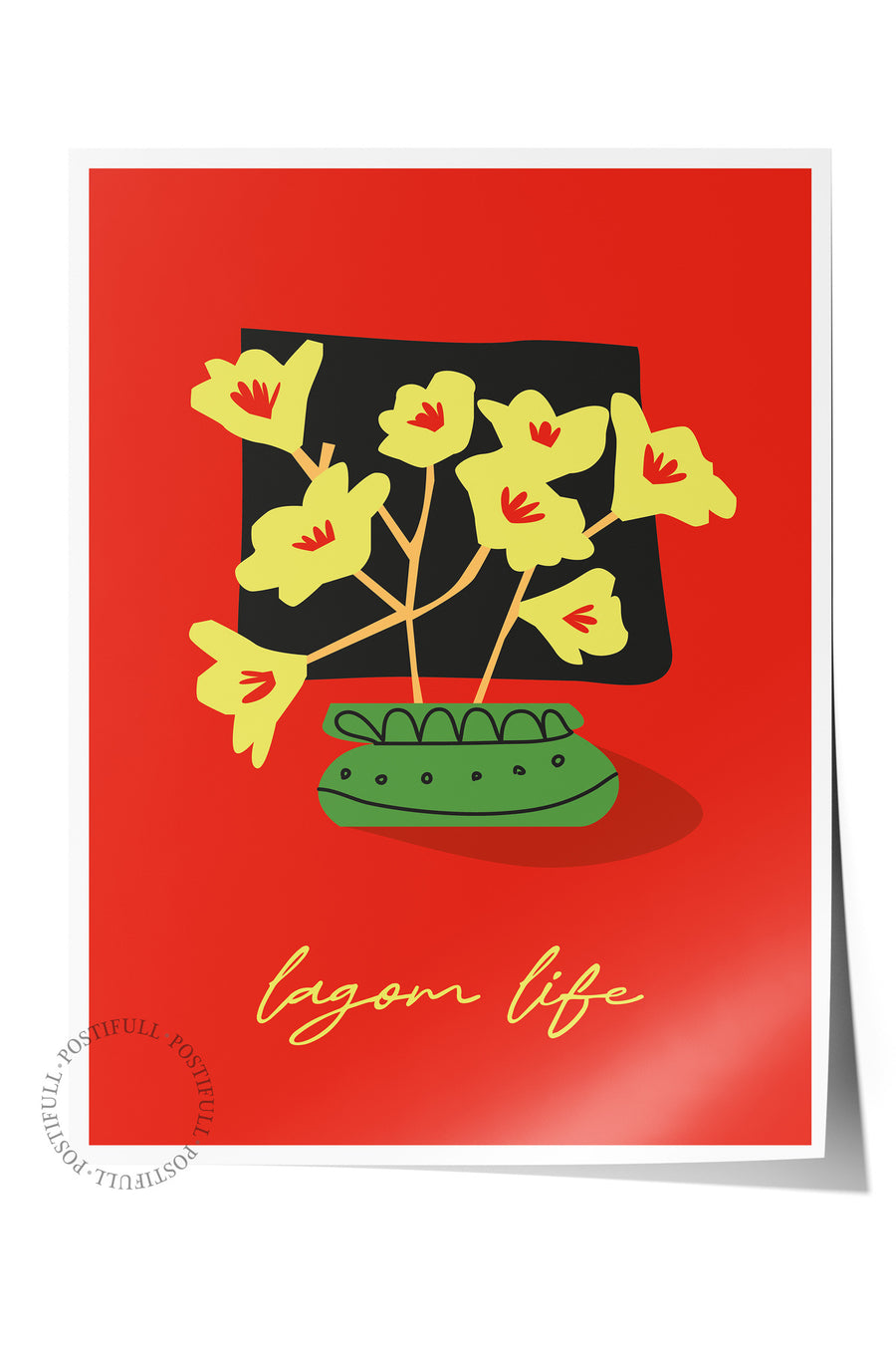 lagom life Tropikal İllustrasyon Çerçevesiz Poster