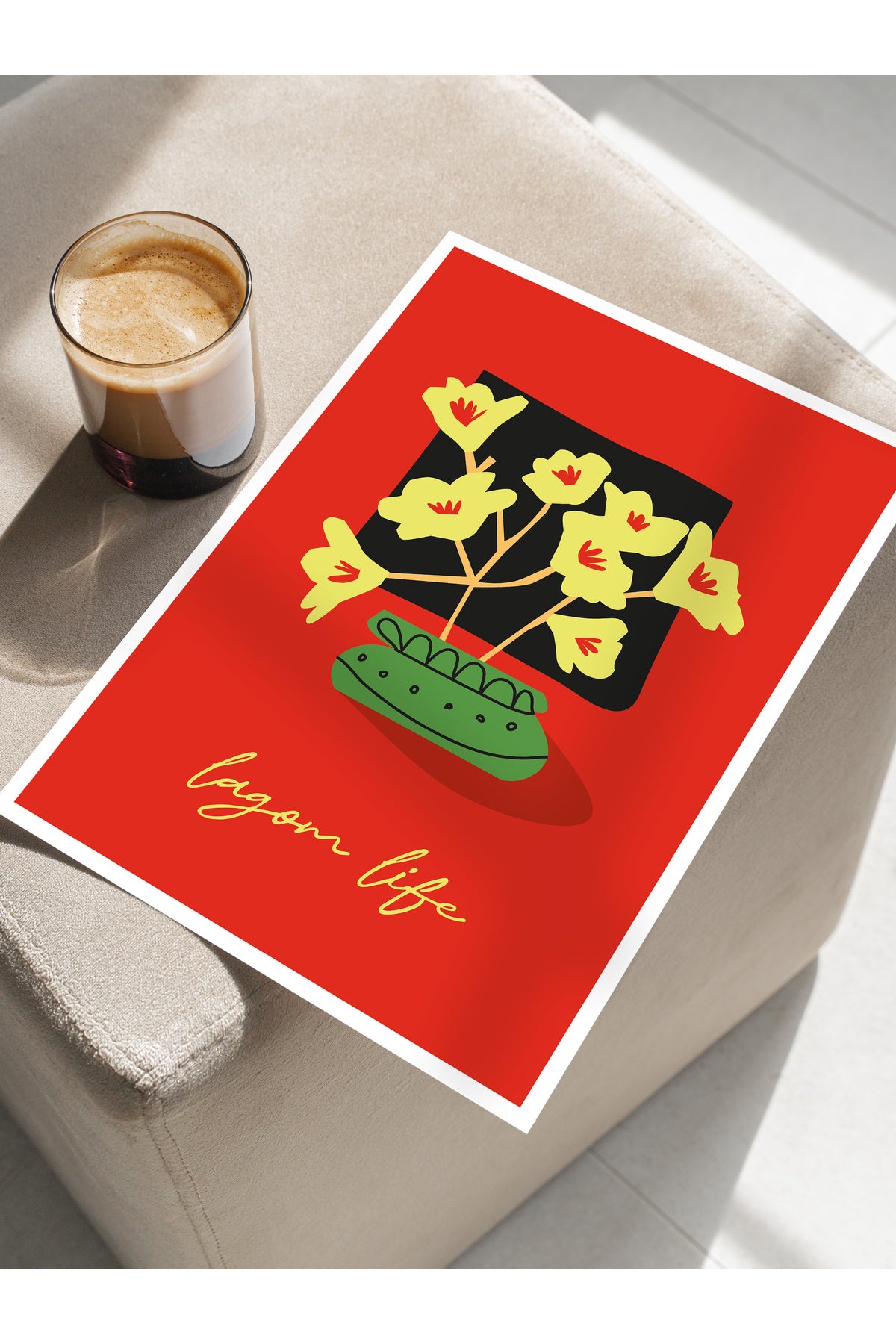 Estetik Duvar Posteri - Estetik Çizim Çerçevesiz Poster - Yatak Odası, Salon, Mutfak Duvar Dekoru