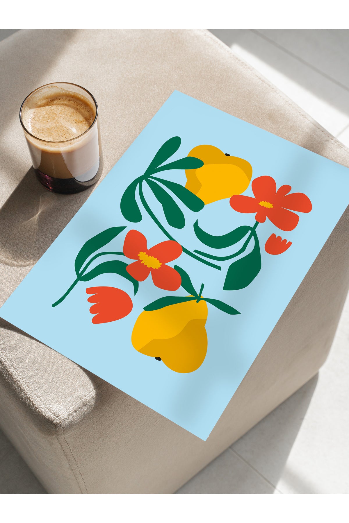 Estetik Duvar Posteri - Estetik Çizim Çerçevesiz Poster - Yatak Odası, Salon, Mutfak Duvar Dekoru