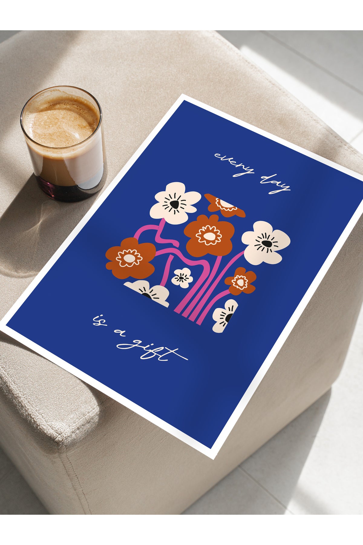 Estetik Duvar Posteri - Estetik Çizim Çerçevesiz Poster - Yatak Odası, Salon, Mutfak Duvar Dekoru