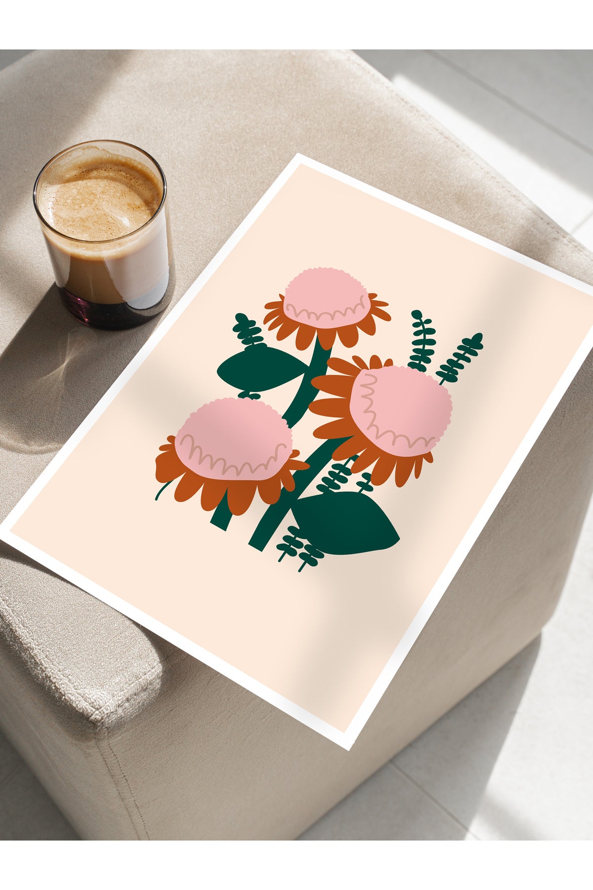 Estetik Duvar Posteri - Estetik Çizim Çerçevesiz Poster - Yatak Odası, Salon, Mutfak Duvar Dekoru