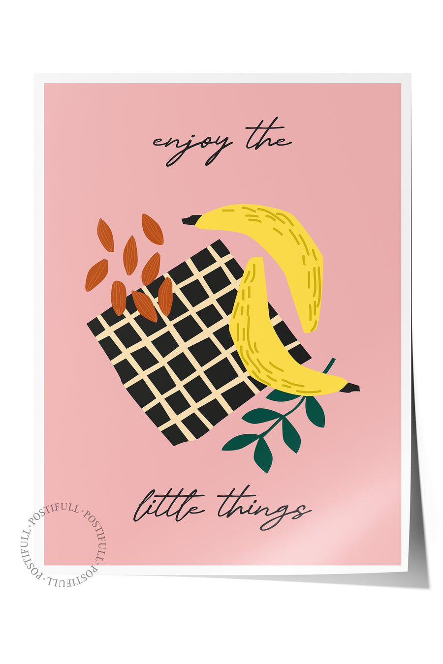 enjoy the little things Tropikal İllustrasyon Çerçevesiz Poster