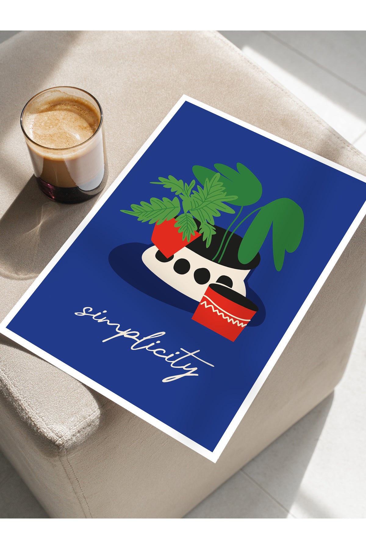 Estetik Duvar Posteri - Estetik Çizim Çerçevesiz Poster - Yatak Odası, Salon, Mutfak Duvar Dekoru