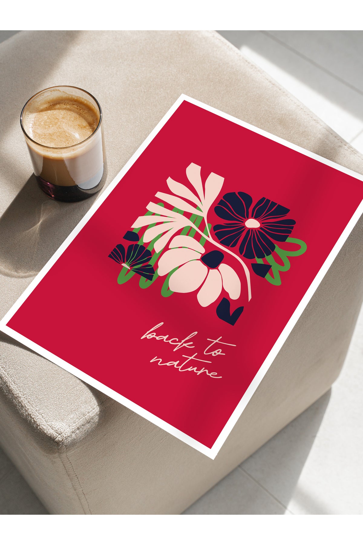 Estetik Duvar Posteri - Estetik Çizim Çerçevesiz Poster - Yatak Odası, Salon, Mutfak Duvar Dekoru