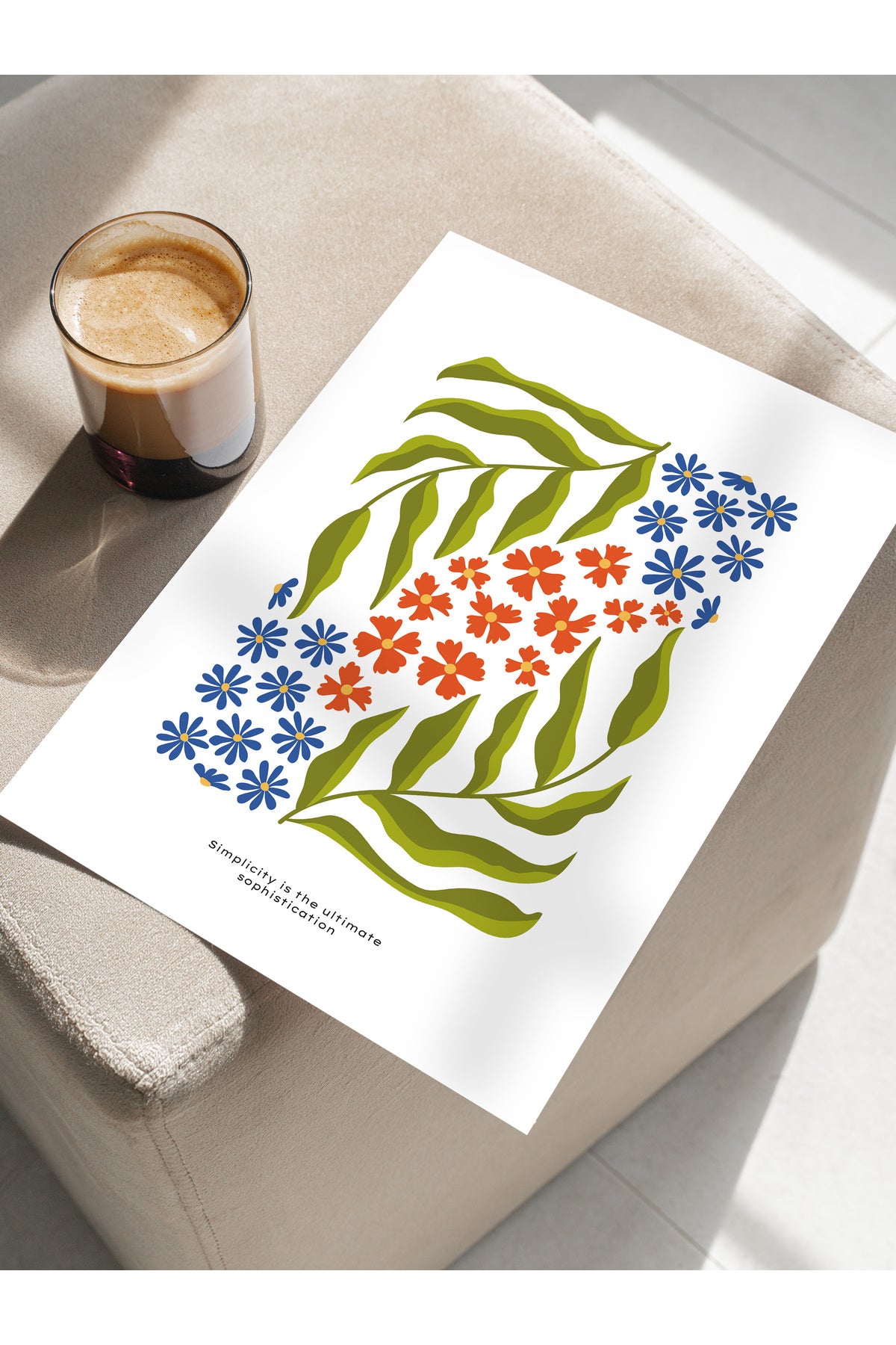 Estetik Duvar Posteri - Estetik Çizim Çerçevesiz Poster - Yatak Odası, Salon, Mutfak Duvar Dekoru