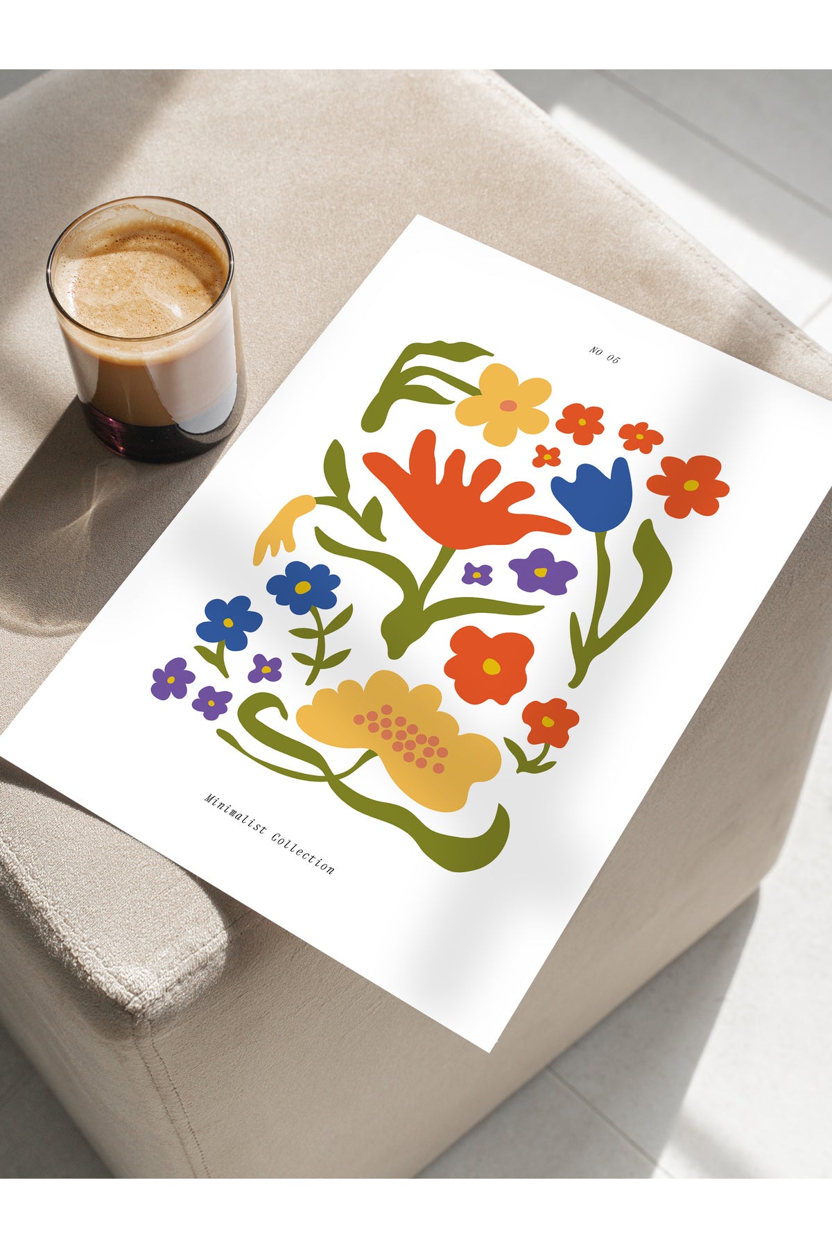 Estetik Duvar Posteri - Estetik Çizim Çerçevesiz Poster - Yatak Odası, Salon, Mutfak Duvar Dekoru