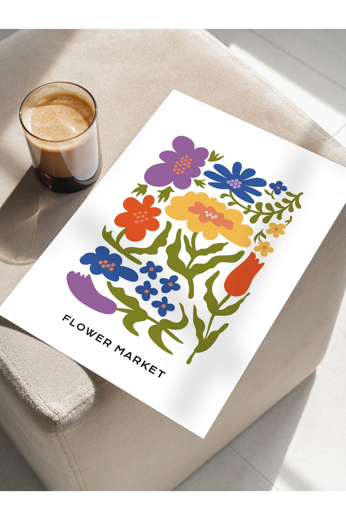 Estetik Duvar Posteri - Estetik Çizim Çerçevesiz Poster - Yatak Odası, Salon, Mutfak Duvar Dekoru