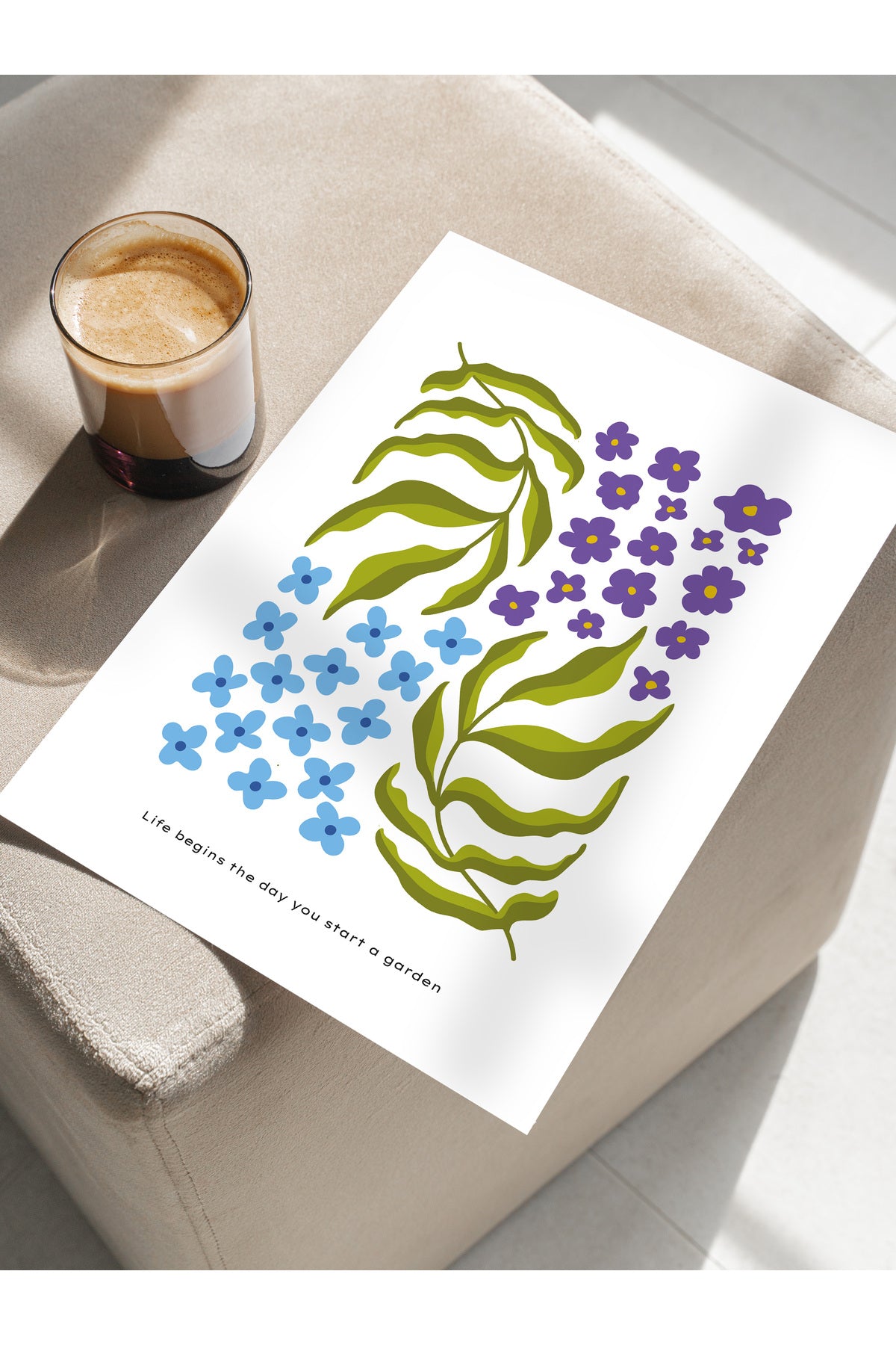 Estetik Duvar Posteri - Estetik Çizim Çerçevesiz Poster - Yatak Odası, Salon, Mutfak Duvar Dekoru