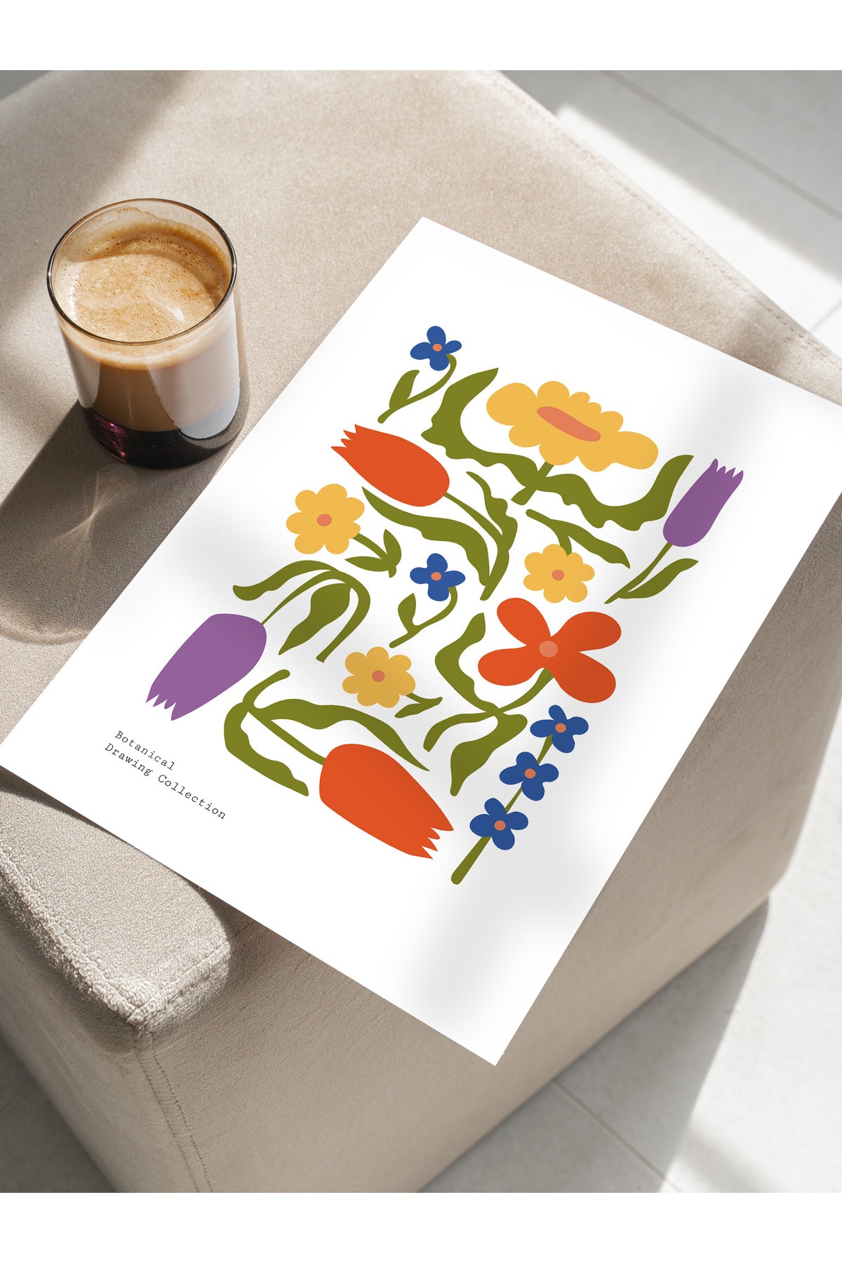 Estetik Duvar Posteri - Estetik Çizim Çerçevesiz Poster - Yatak Odası, Salon, Mutfak Duvar Dekoru