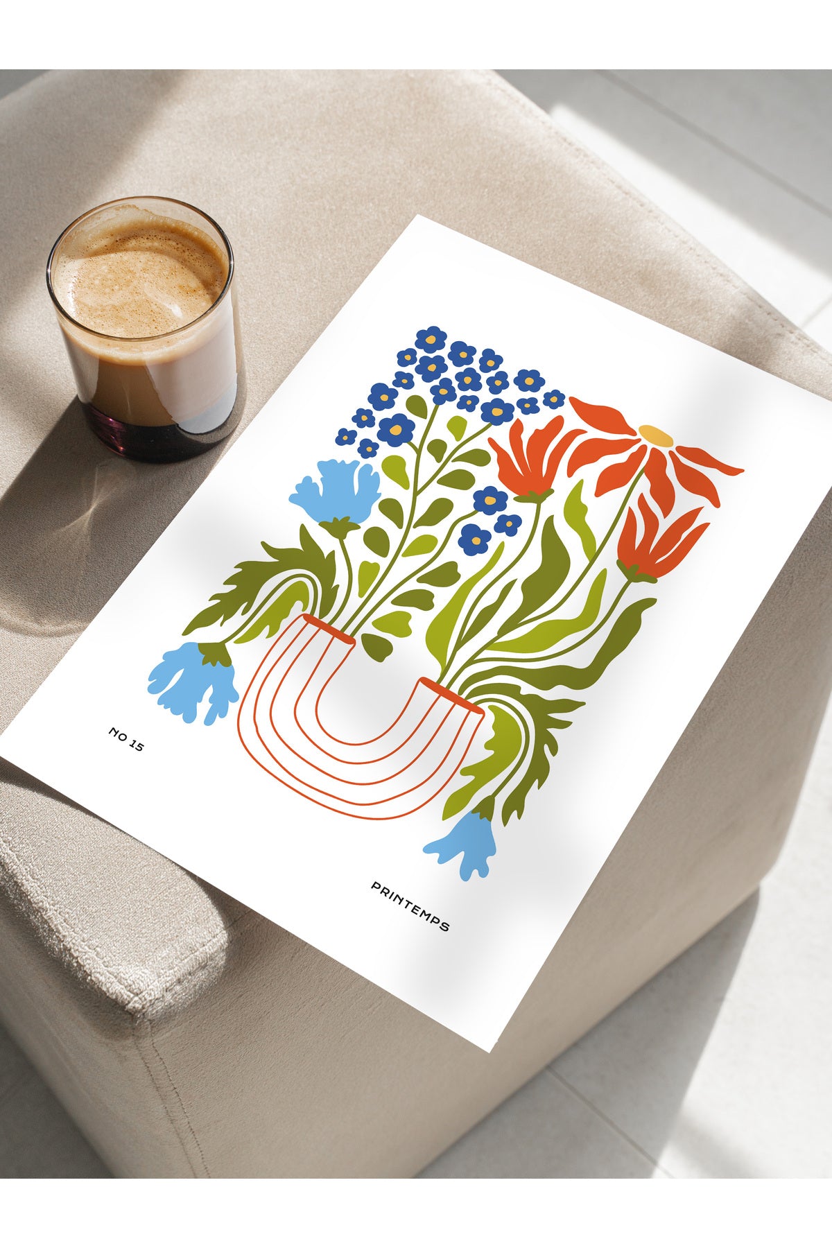 Estetik Duvar Posteri - Estetik Çizim Çerçevesiz Poster - Yatak Odası, Salon, Mutfak Duvar Dekoru