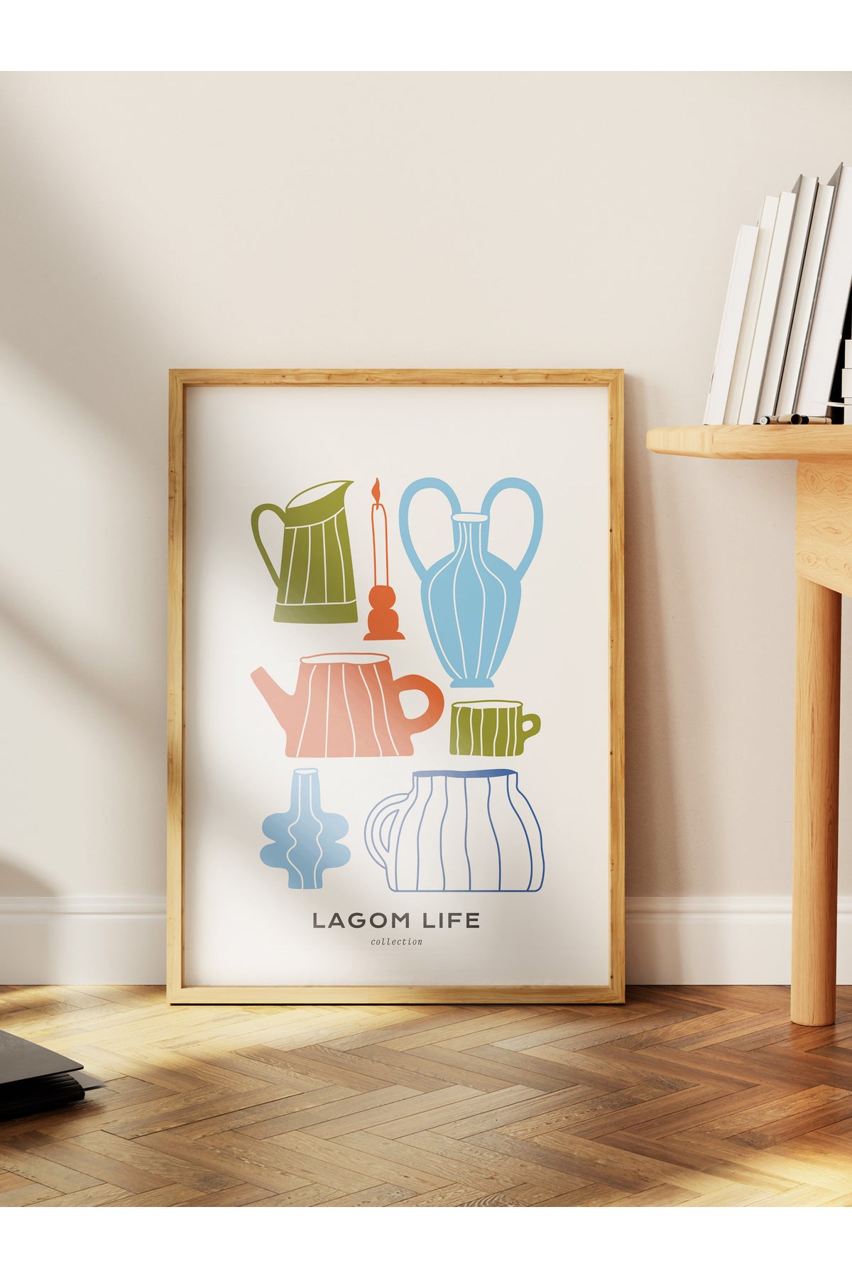 Estetik Duvar Posteri - Estetik Çizim Çerçevesiz Poster - Yatak Odası, Salon, Mutfak Duvar Dekoru