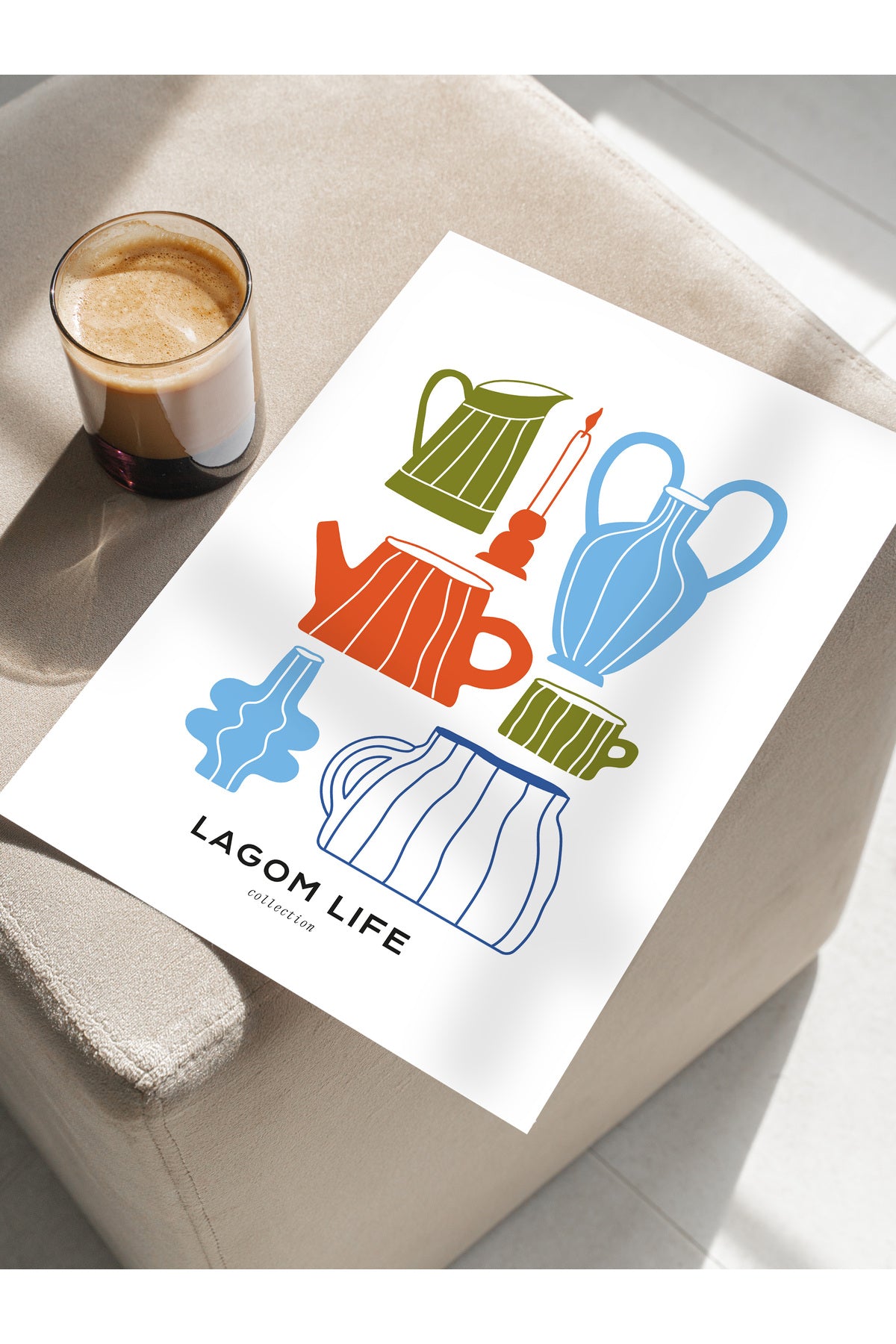 Estetik Duvar Posteri - Estetik Çizim Çerçevesiz Poster - Yatak Odası, Salon, Mutfak Duvar Dekoru