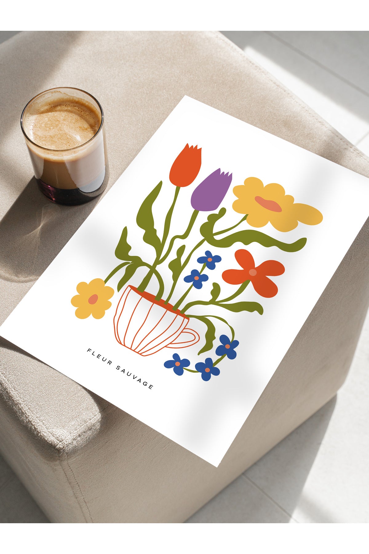 Estetik Duvar Posteri - Estetik Çizim Çerçevesiz Poster - Yatak Odası, Salon, Mutfak Duvar Dekoru