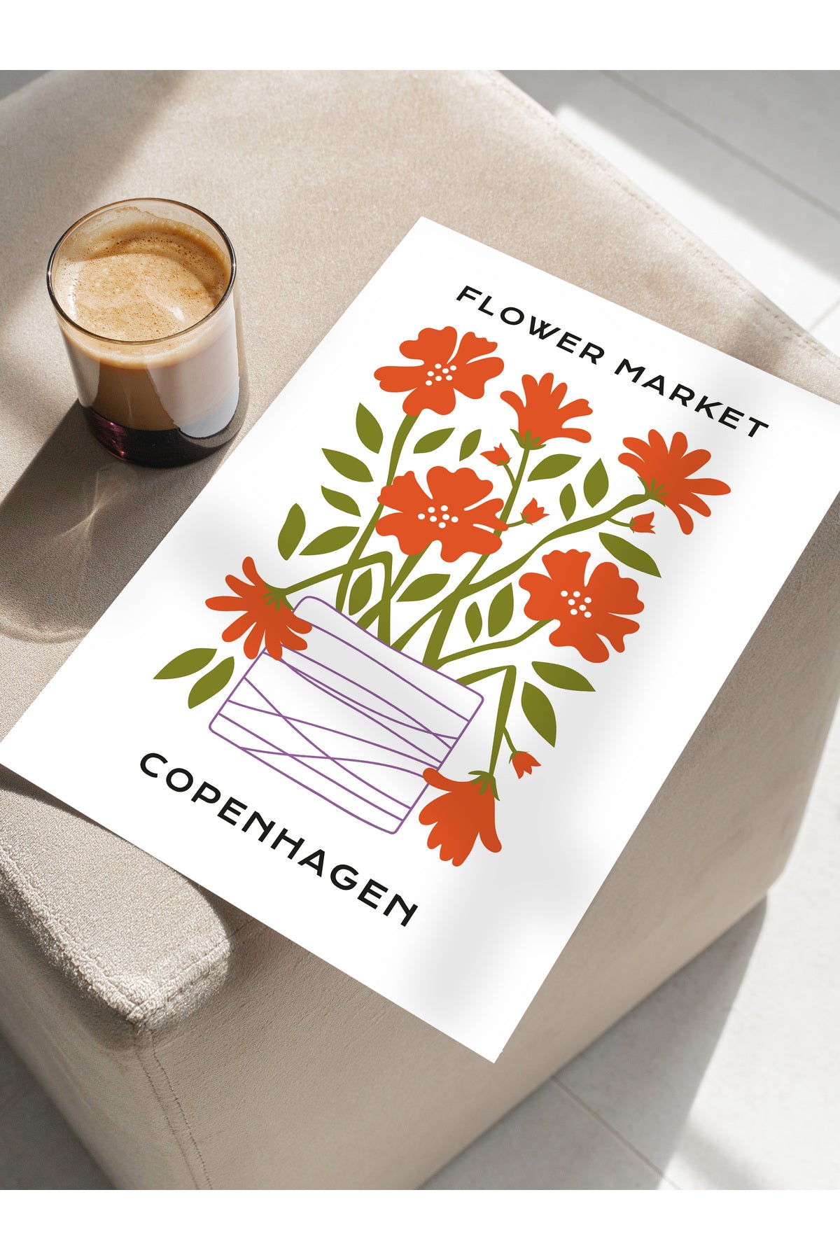 Estetik Duvar Posteri - Estetik Çizim Çerçevesiz Poster - Yatak Odası, Salon, Mutfak Duvar Dekoru