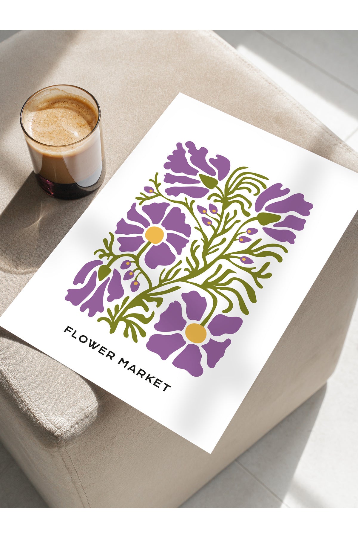 Estetik Duvar Posteri - Estetik Çizim Çerçevesiz Poster - Yatak Odası, Salon, Mutfak Duvar Dekoru