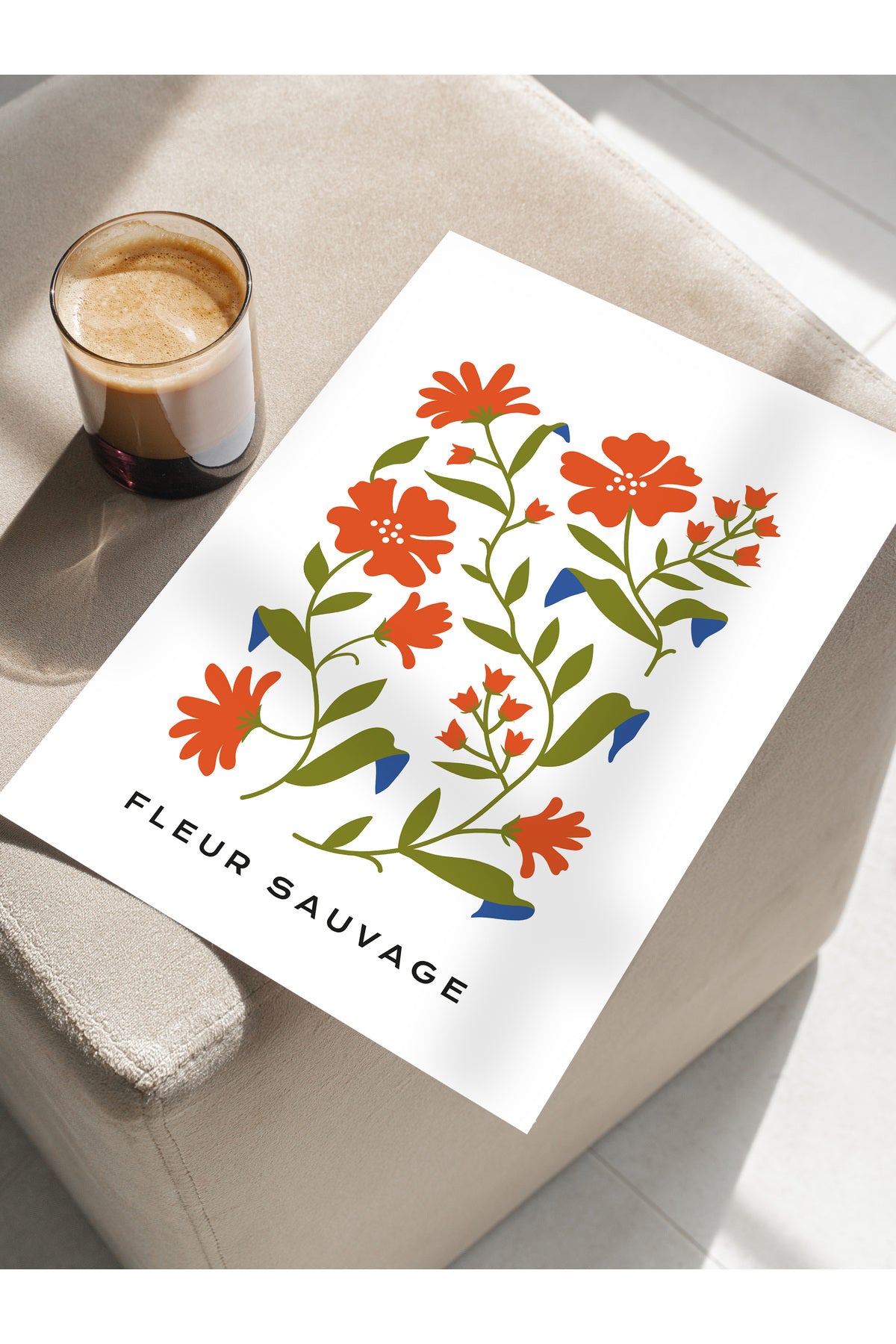 Estetik Duvar Posteri - Estetik Çizim Çerçevesiz Poster - Yatak Odası, Salon, Mutfak Duvar Dekoru