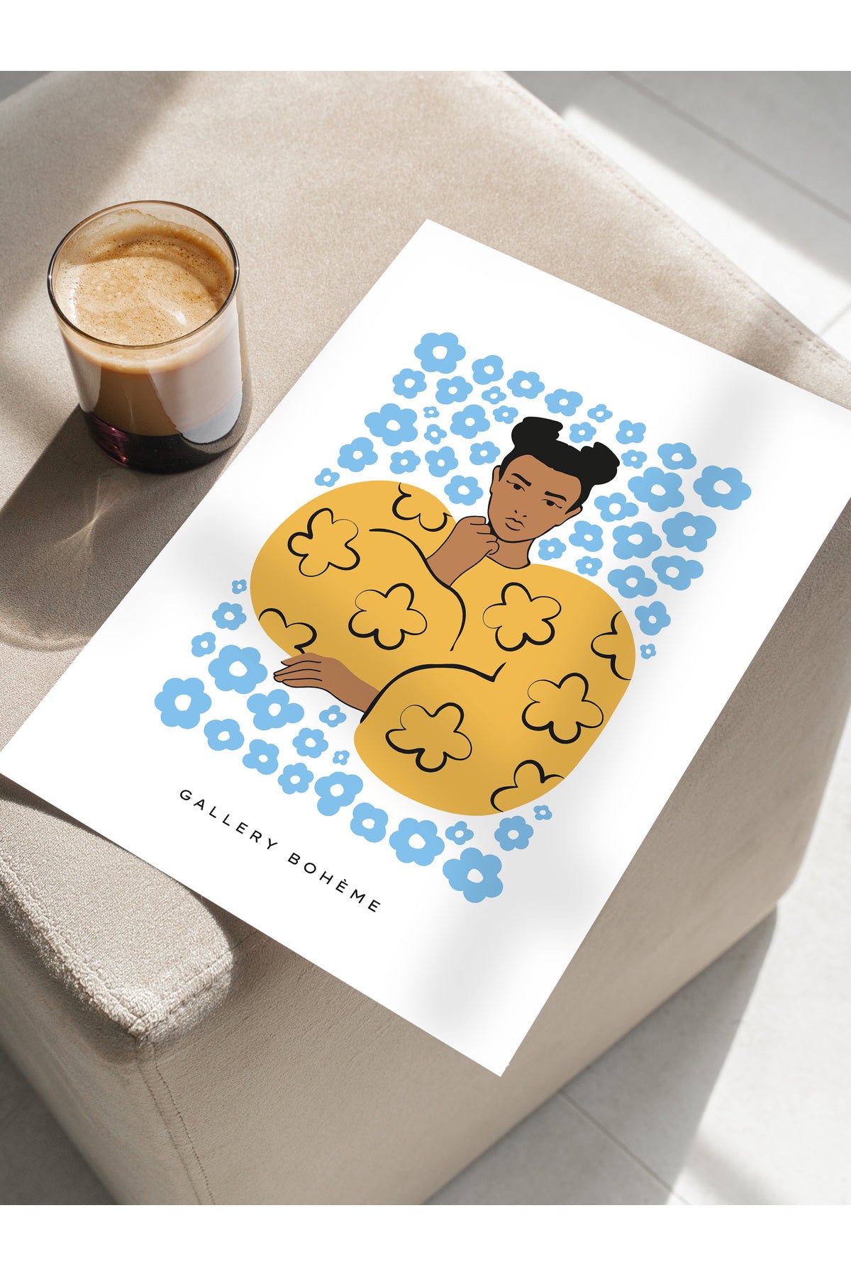 Estetik Duvar Posteri - Estetik Çizim Çerçevesiz Poster - Yatak Odası, Salon, Mutfak Duvar Dekoru