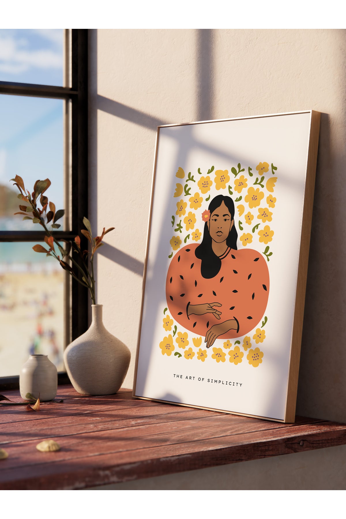 Estetik Duvar Posteri - Estetik Çizim Çerçevesiz Poster - Yatak Odası, Salon, Mutfak Duvar Dekoru