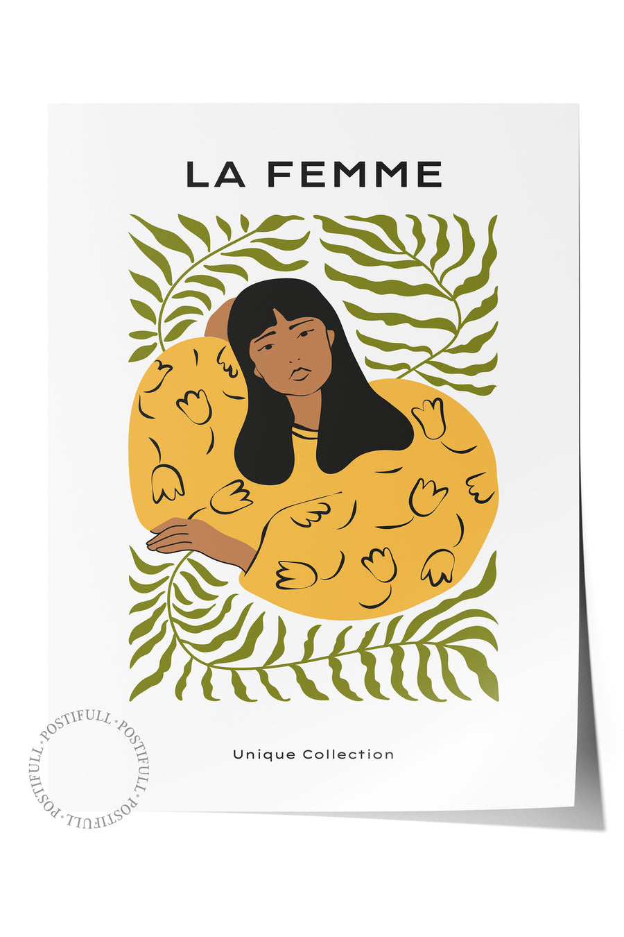 LA FEMME Tropikal İllustrasyon Çerçevesiz Poster