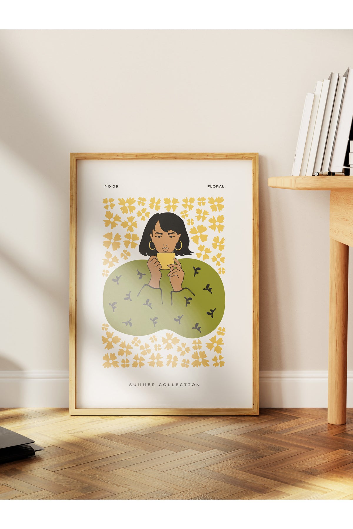 Estetik Duvar Posteri - Estetik Çizim Çerçevesiz Poster - Yatak Odası, Salon, Mutfak Duvar Dekoru