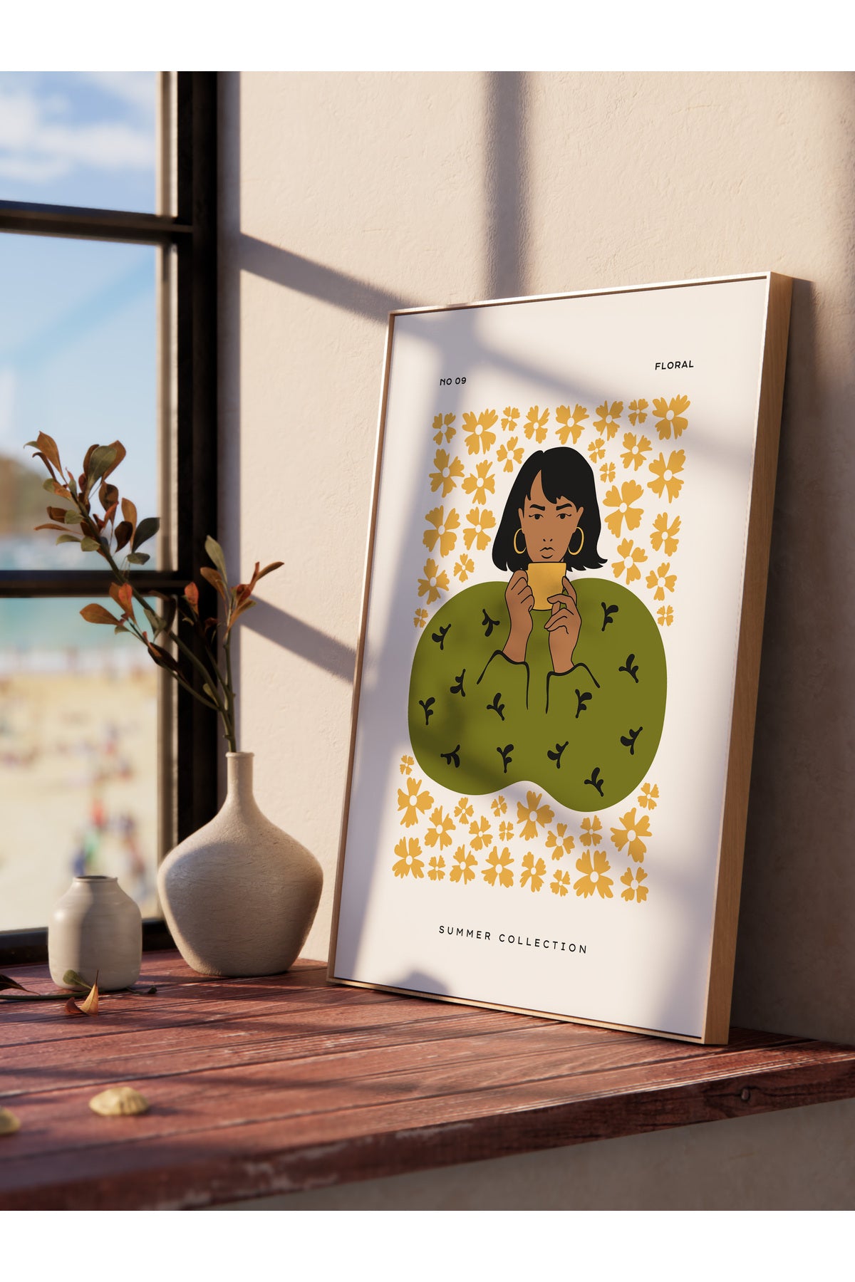 Estetik Duvar Posteri - Estetik Çizim Çerçevesiz Poster - Yatak Odası, Salon, Mutfak Duvar Dekoru