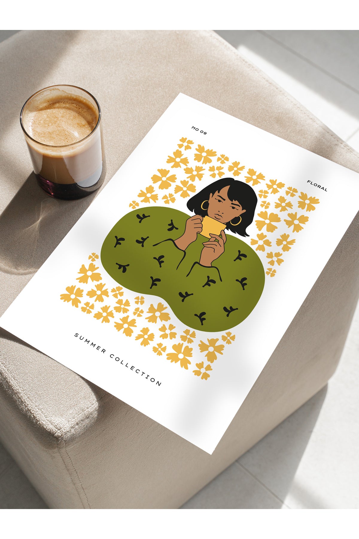 Estetik Duvar Posteri - Estetik Çizim Çerçevesiz Poster - Yatak Odası, Salon, Mutfak Duvar Dekoru