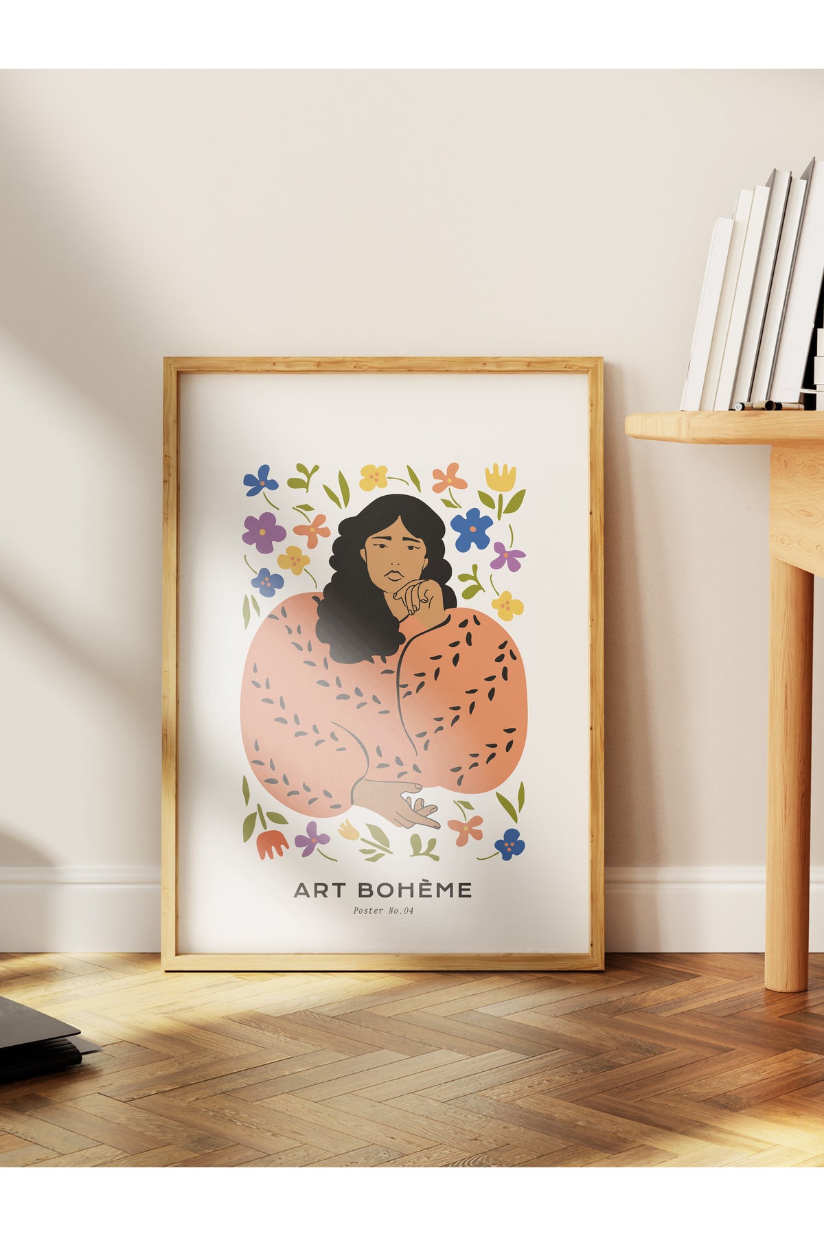 Estetik Duvar Posteri - Estetik Çizim Çerçevesiz Poster - Yatak Odası, Salon, Mutfak Duvar Dekoru