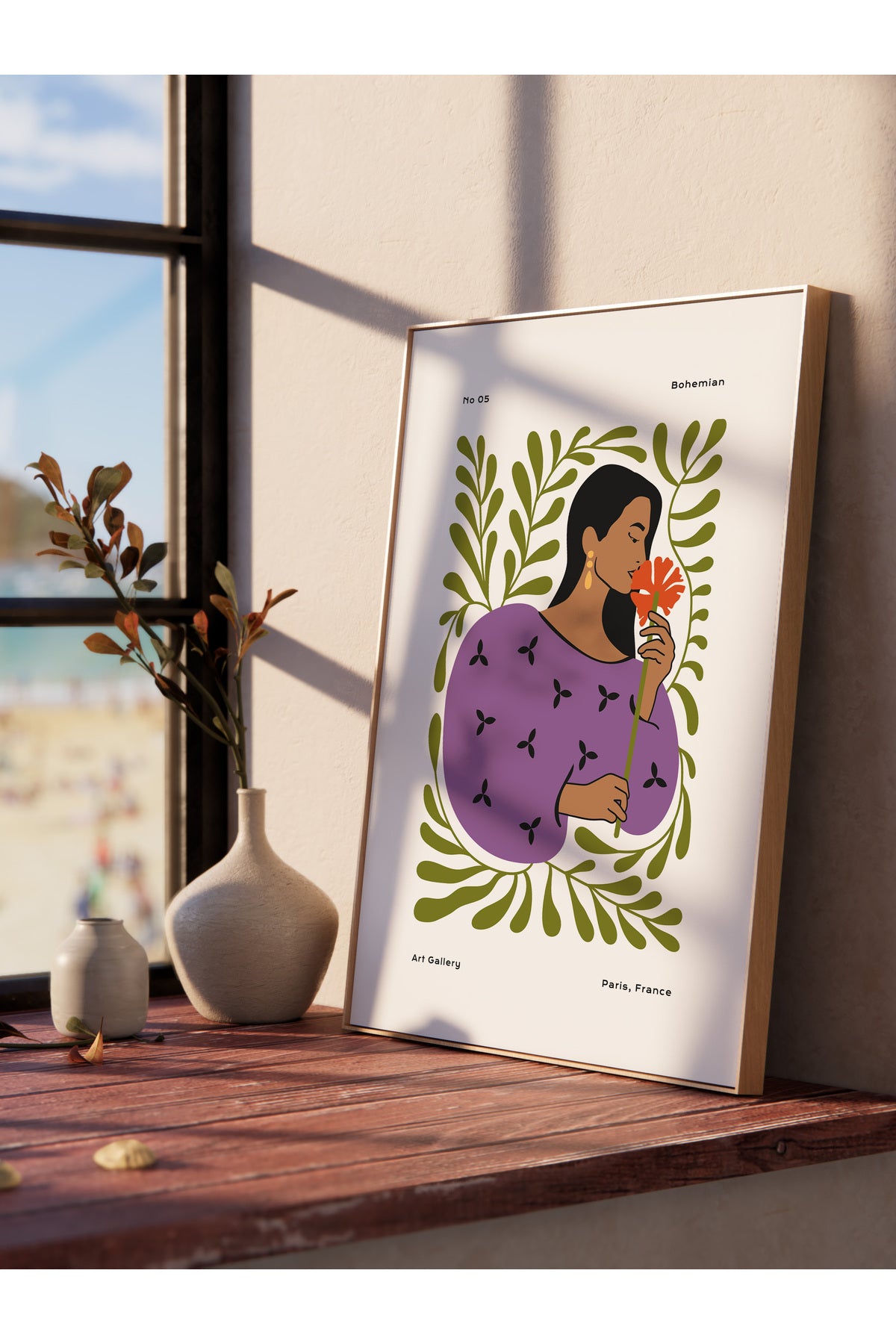 Estetik Duvar Posteri - Estetik Çizim Çerçevesiz Poster - Yatak Odası, Salon, Mutfak Duvar Dekoru