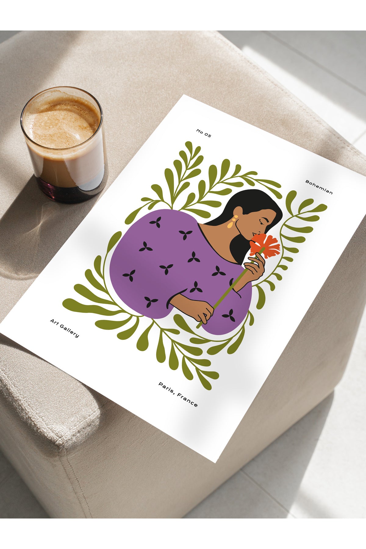 Estetik Duvar Posteri - Estetik Çizim Çerçevesiz Poster - Yatak Odası, Salon, Mutfak Duvar Dekoru