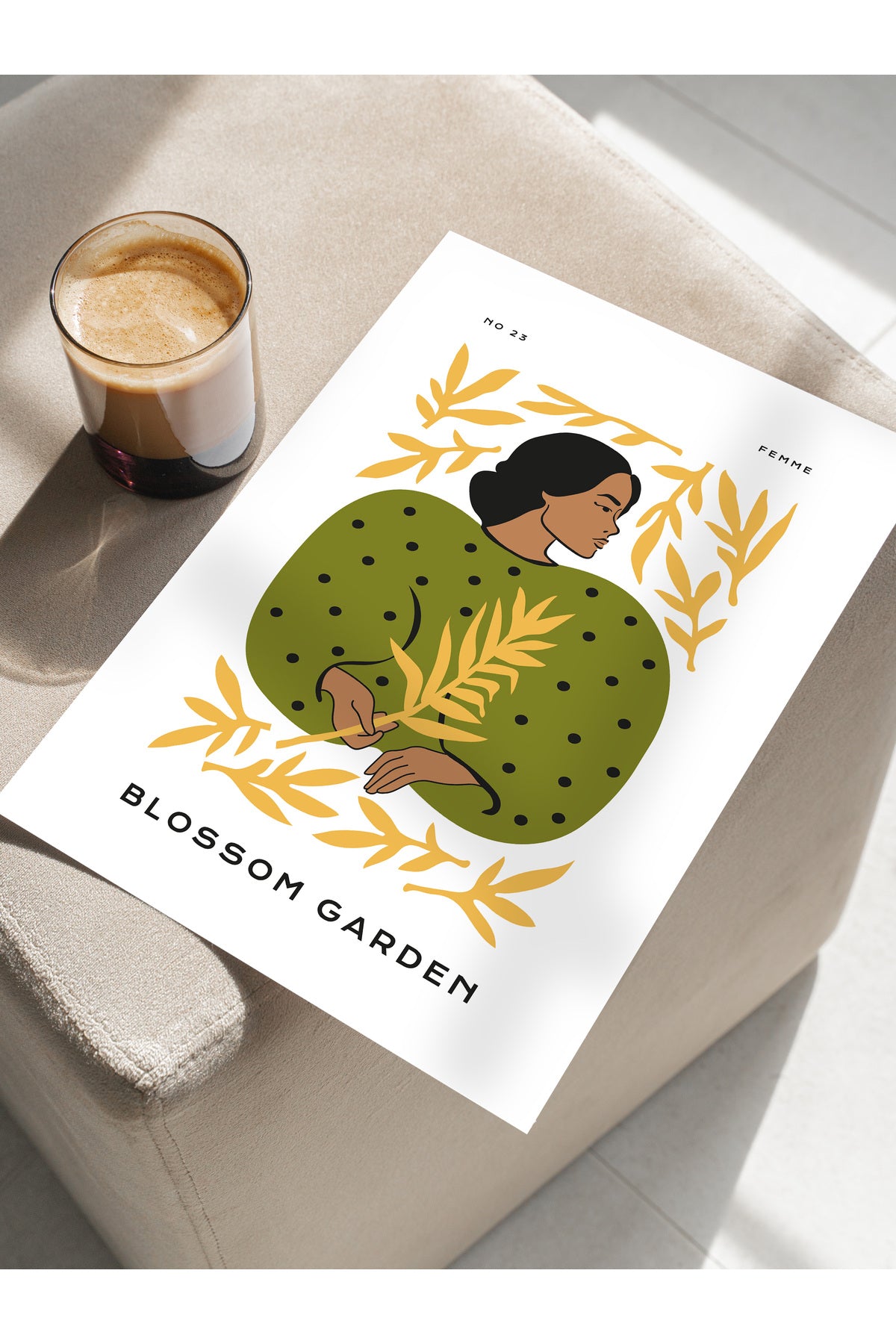 Estetik Duvar Posteri - Estetik Çizim Çerçevesiz Poster - Yatak Odası, Salon, Mutfak Duvar Dekoru