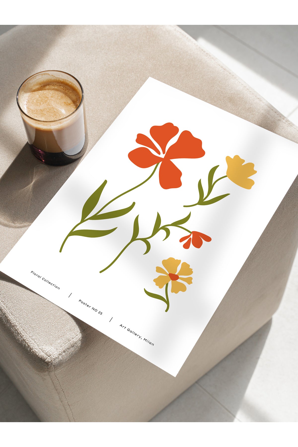 Estetik Duvar Posteri - Estetik Çizim Çerçevesiz Poster - Yatak Odası, Salon, Mutfak Duvar Dekoru