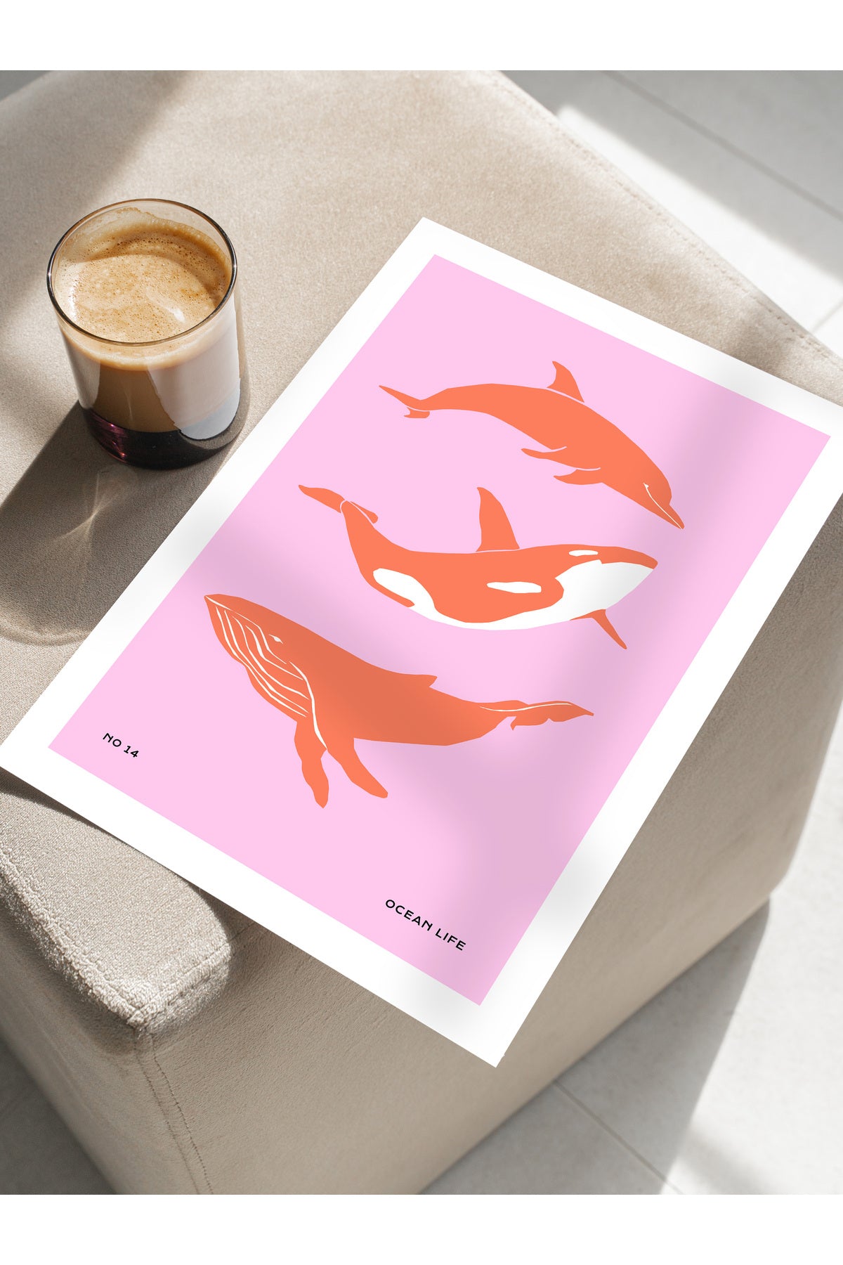 Estetik Duvar Posteri - Estetik Çizim Çerçevesiz Poster - Yatak Odası, Salon, Mutfak Duvar Dekoru