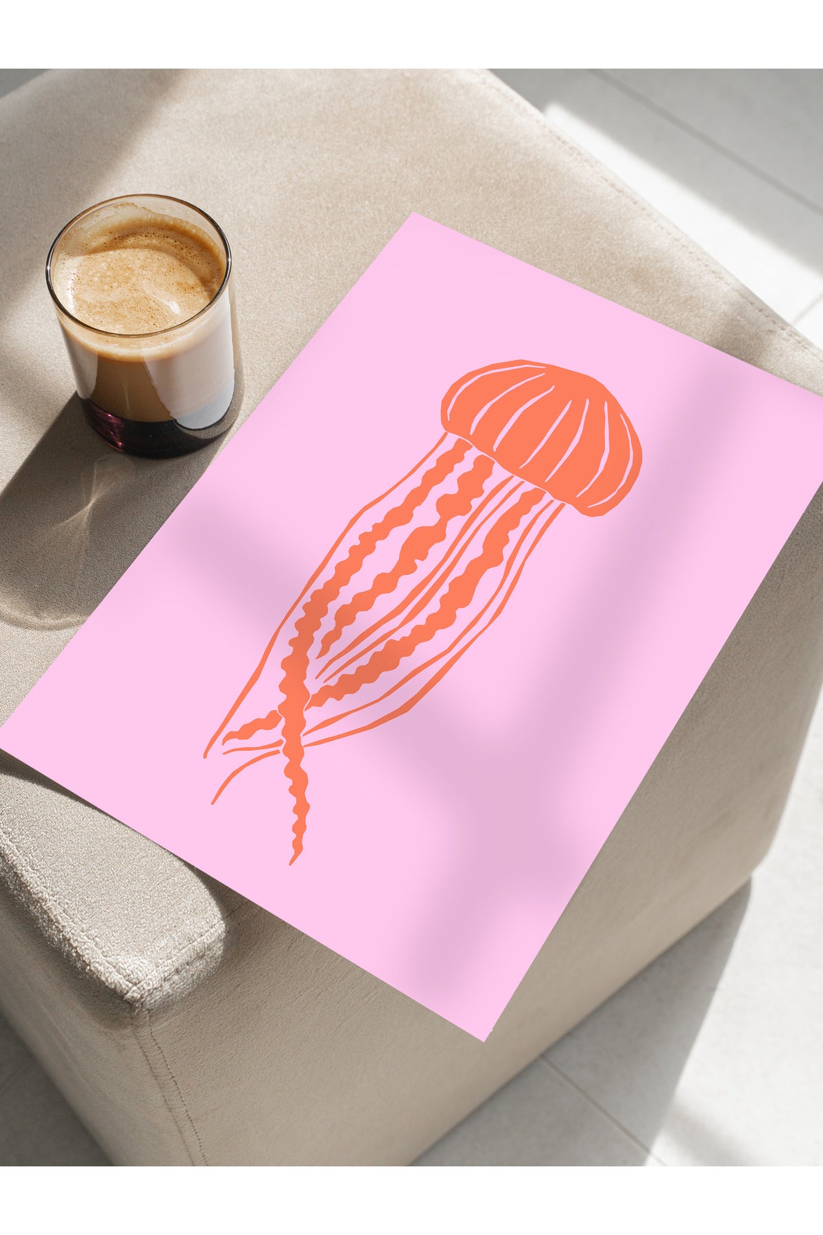 Estetik Duvar Posteri - Estetik Çizim Çerçevesiz Poster - Yatak Odası, Salon, Mutfak Duvar Dekoru