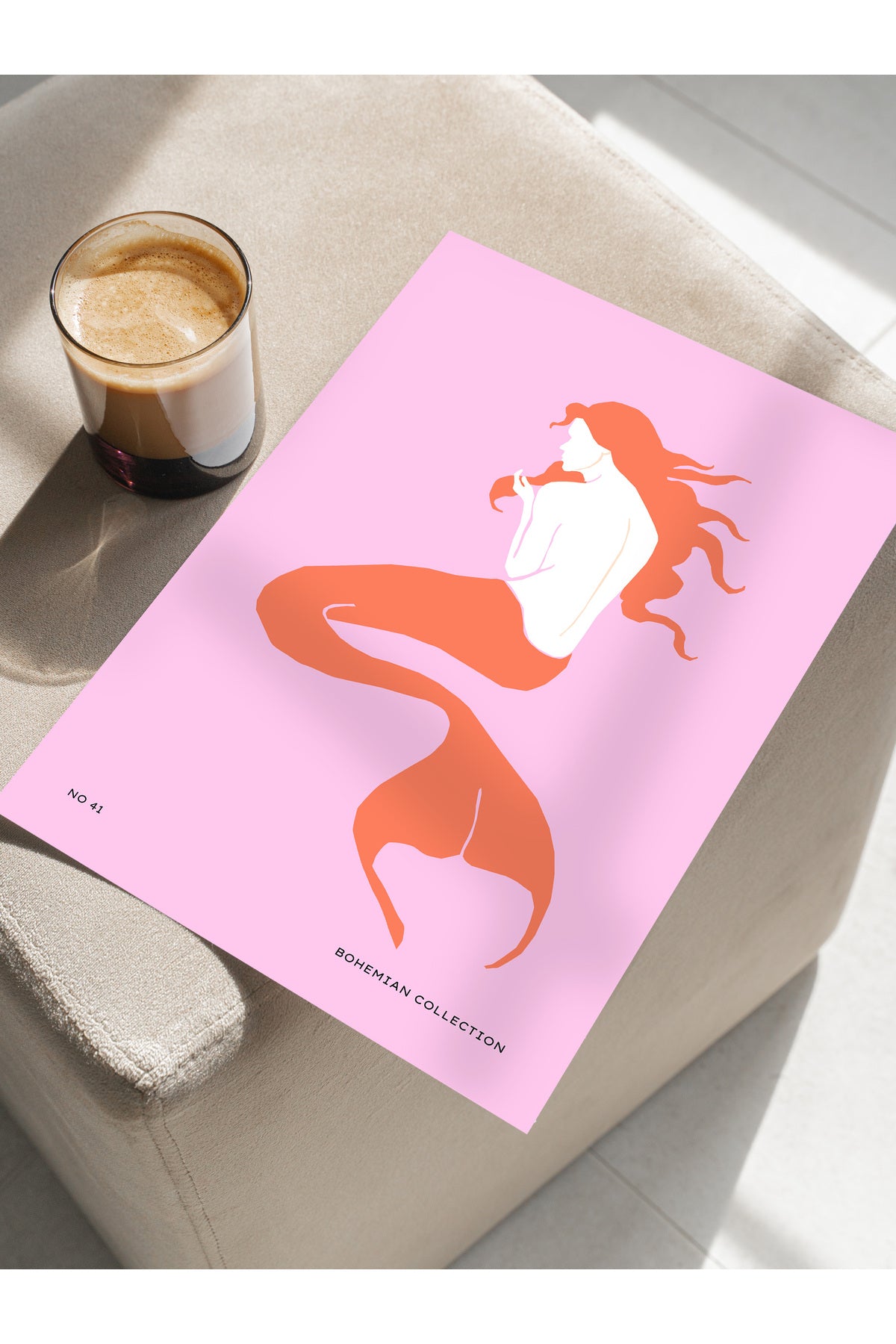 Estetik Duvar Posteri - Estetik Çizim Çerçevesiz Poster - Yatak Odası, Salon, Mutfak Duvar Dekoru