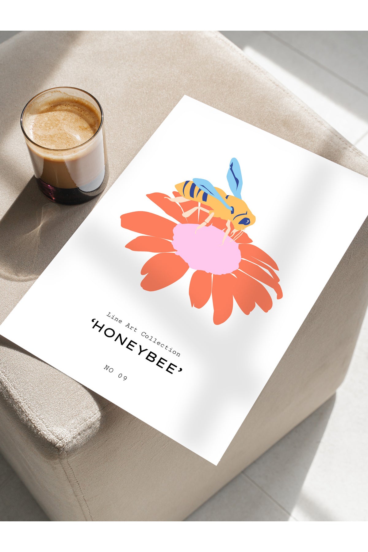 Estetik Duvar Posteri - Estetik Çizim Çerçevesiz Poster - Yatak Odası, Salon, Mutfak Duvar Dekoru