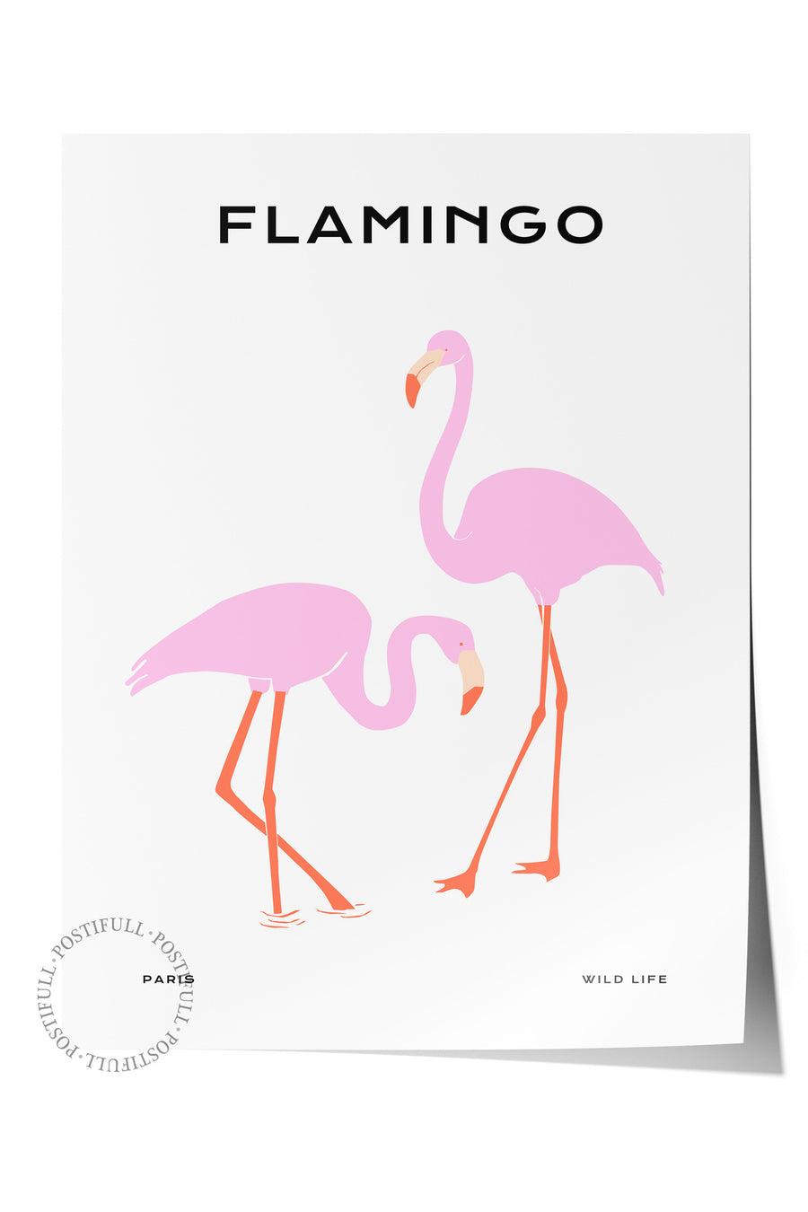 FLAMINGO Tropikal İllustrasyon Çerçevesiz Poster
