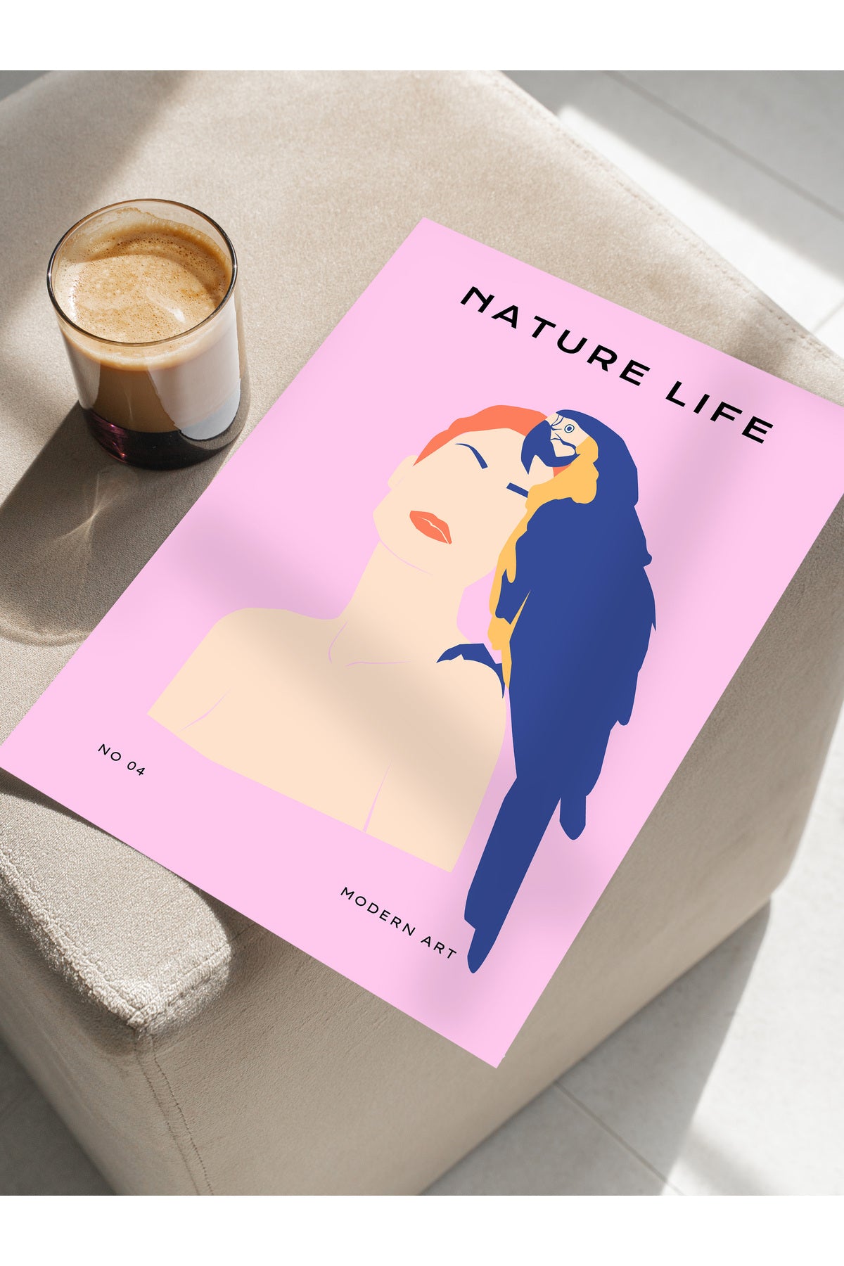 Estetik Duvar Posteri - Estetik Çizim Çerçevesiz Poster - Yatak Odası, Salon, Mutfak Duvar Dekoru