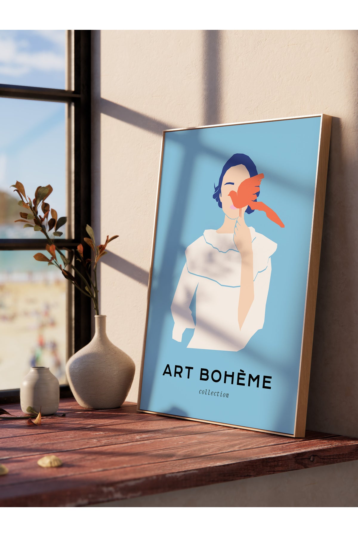 Estetik Duvar Posteri - Estetik Çizim Çerçevesiz Poster - Yatak Odası, Salon, Mutfak Duvar Dekoru