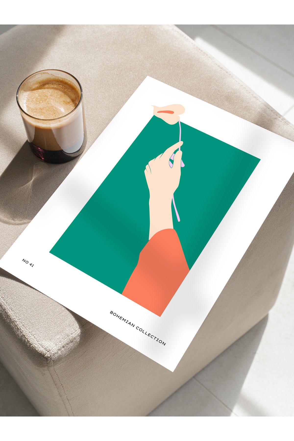 Estetik Duvar Posteri - Estetik Çizim Çerçevesiz Poster - Yatak Odası, Salon, Mutfak Duvar Dekoru