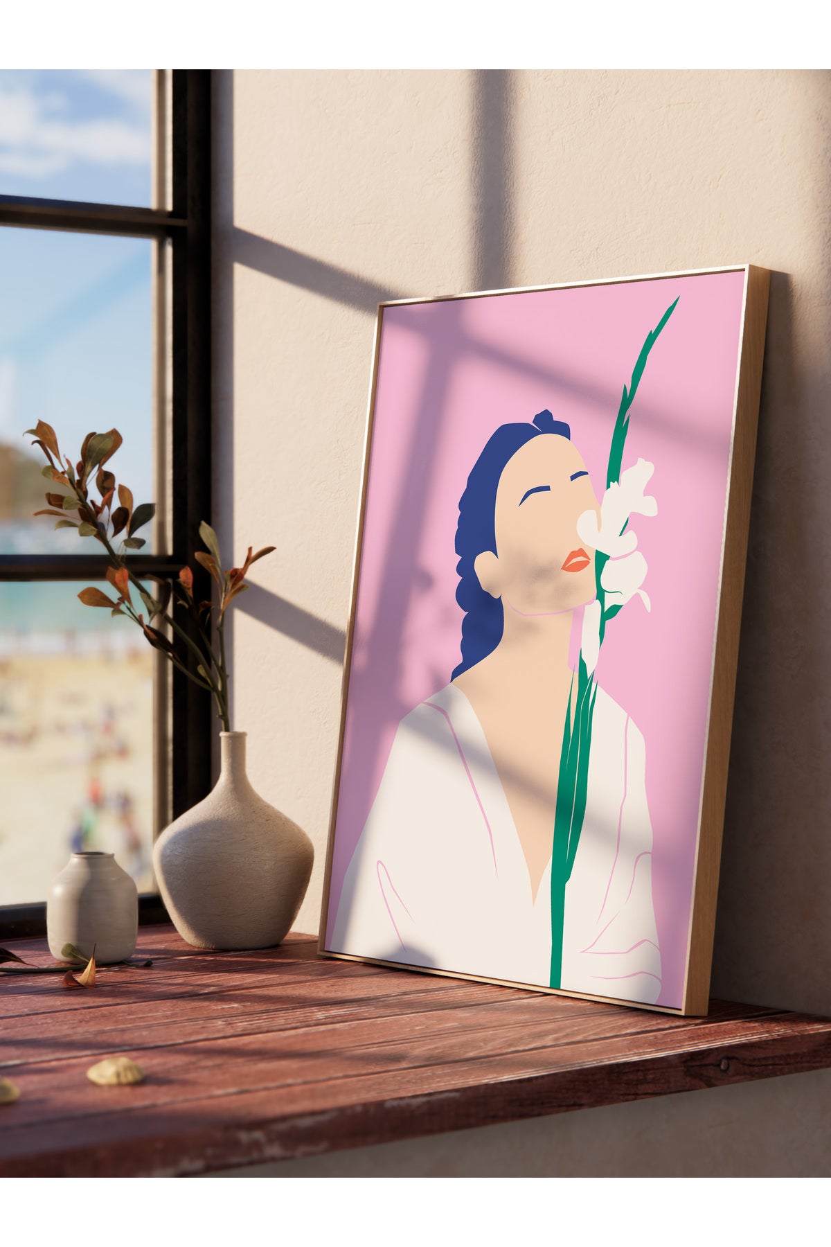 Estetik Duvar Posteri - Estetik Çizim Çerçevesiz Poster - Yatak Odası, Salon, Mutfak Duvar Dekoru