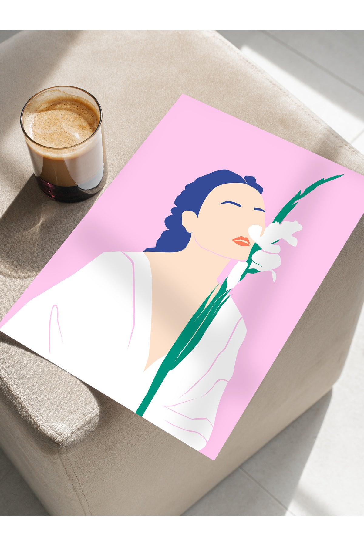 Estetik Duvar Posteri - Estetik Çizim Çerçevesiz Poster - Yatak Odası, Salon, Mutfak Duvar Dekoru