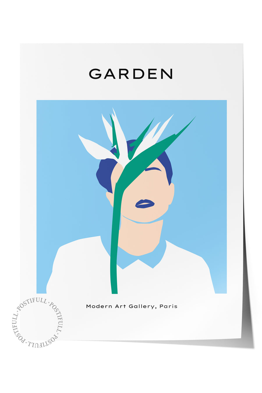 Farklı Tonlarda GARDEN Tropikal İllustrasyon Çerçevesiz Poster