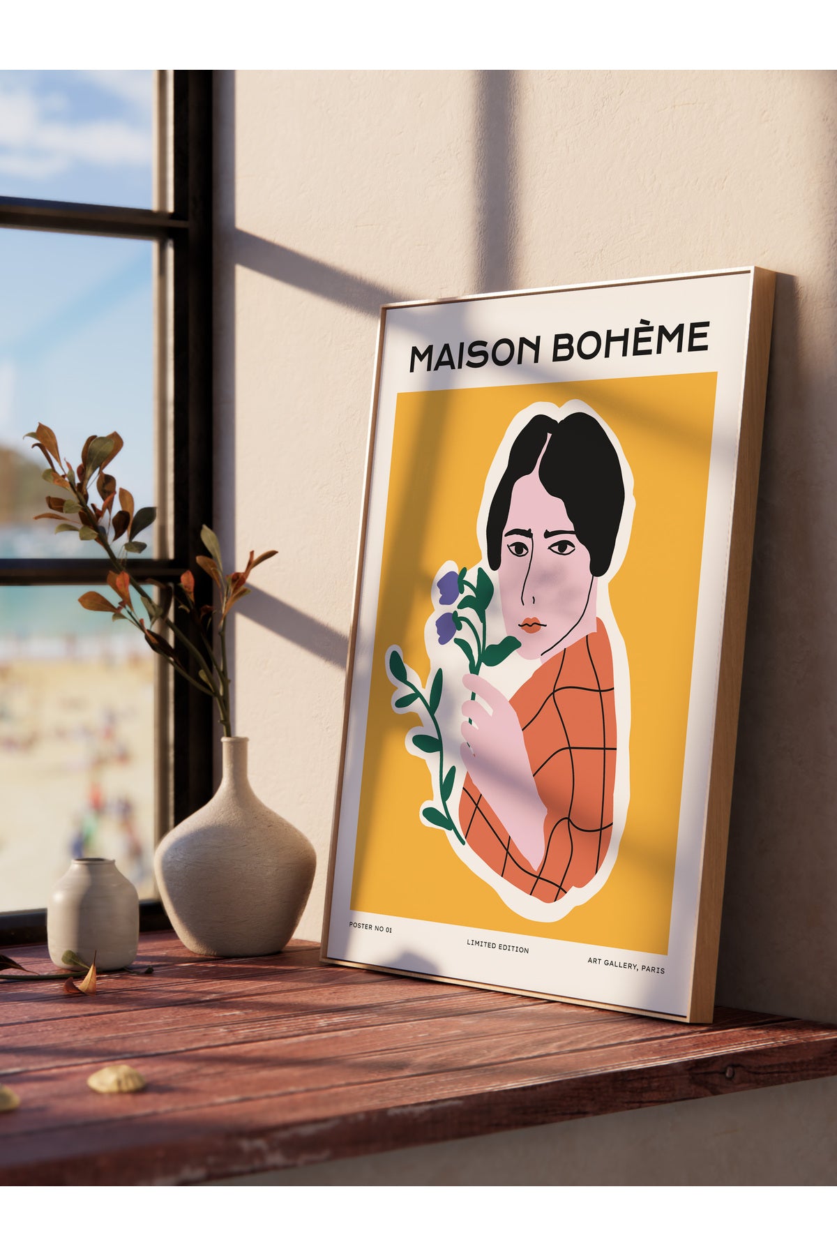 Estetik Duvar Posteri - Estetik Çizim Çerçevesiz Poster - Yatak Odası, Salon, Mutfak Duvar Dekoru