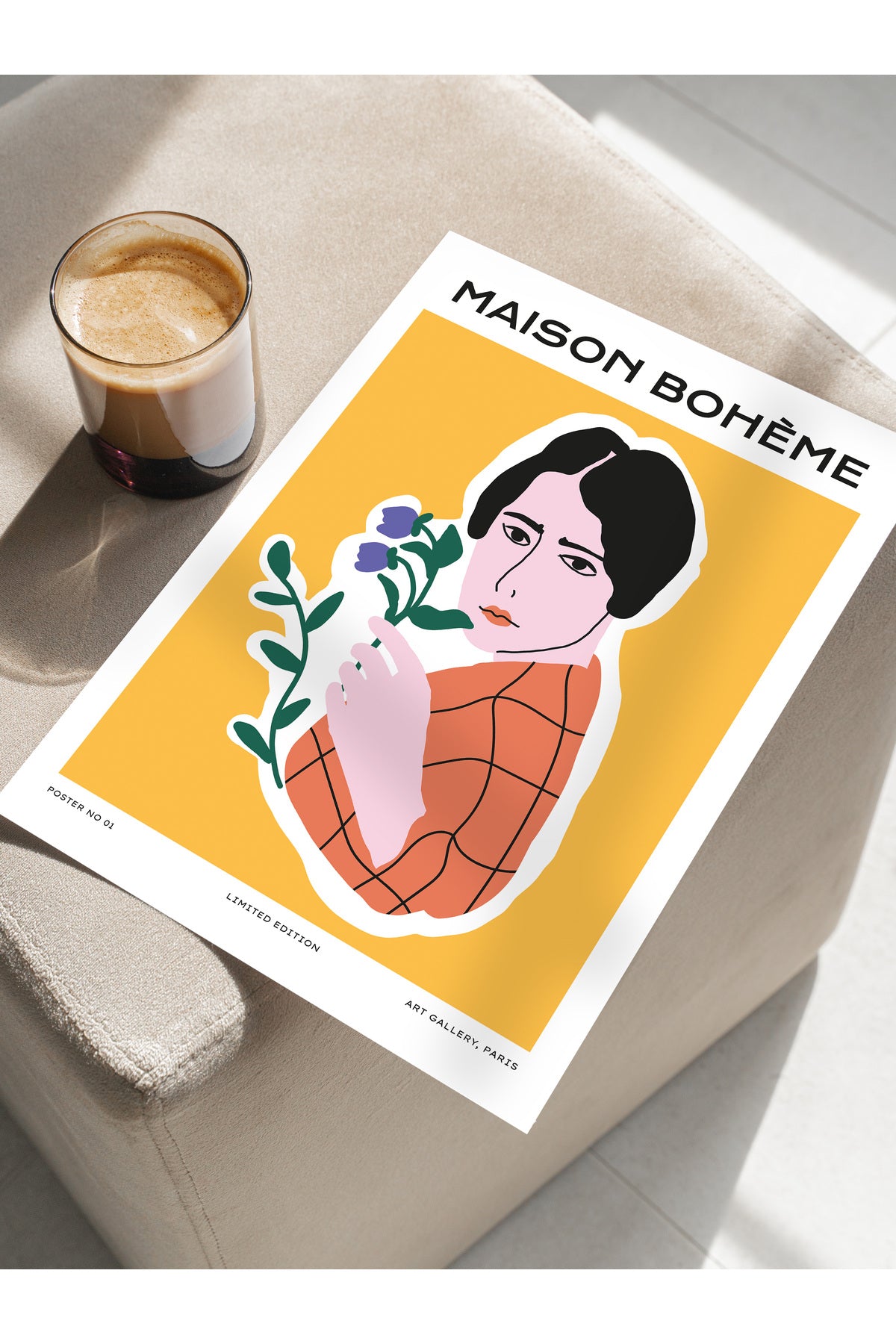 Estetik Duvar Posteri - Estetik Çizim Çerçevesiz Poster - Yatak Odası, Salon, Mutfak Duvar Dekoru