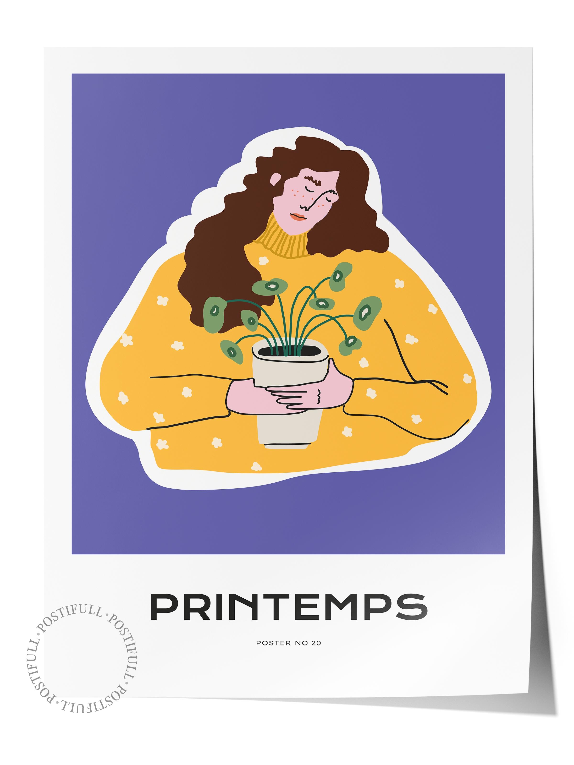 Estetik Duvar Posteri - Estetik Çizim Çerçevesiz Poster - Yatak Odası, Salon, Mutfak Duvar Dekoru