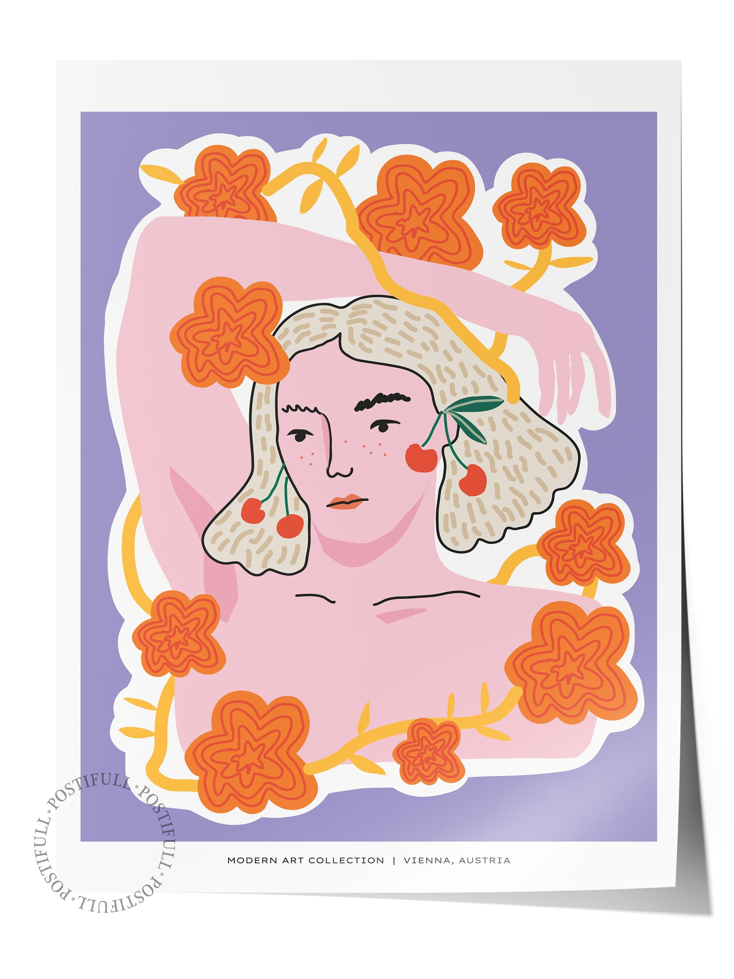 Estetik Duvar Posteri - Estetik Çizim Çerçevesiz Poster - Yatak Odası, Salon, Mutfak Duvar Dekoru