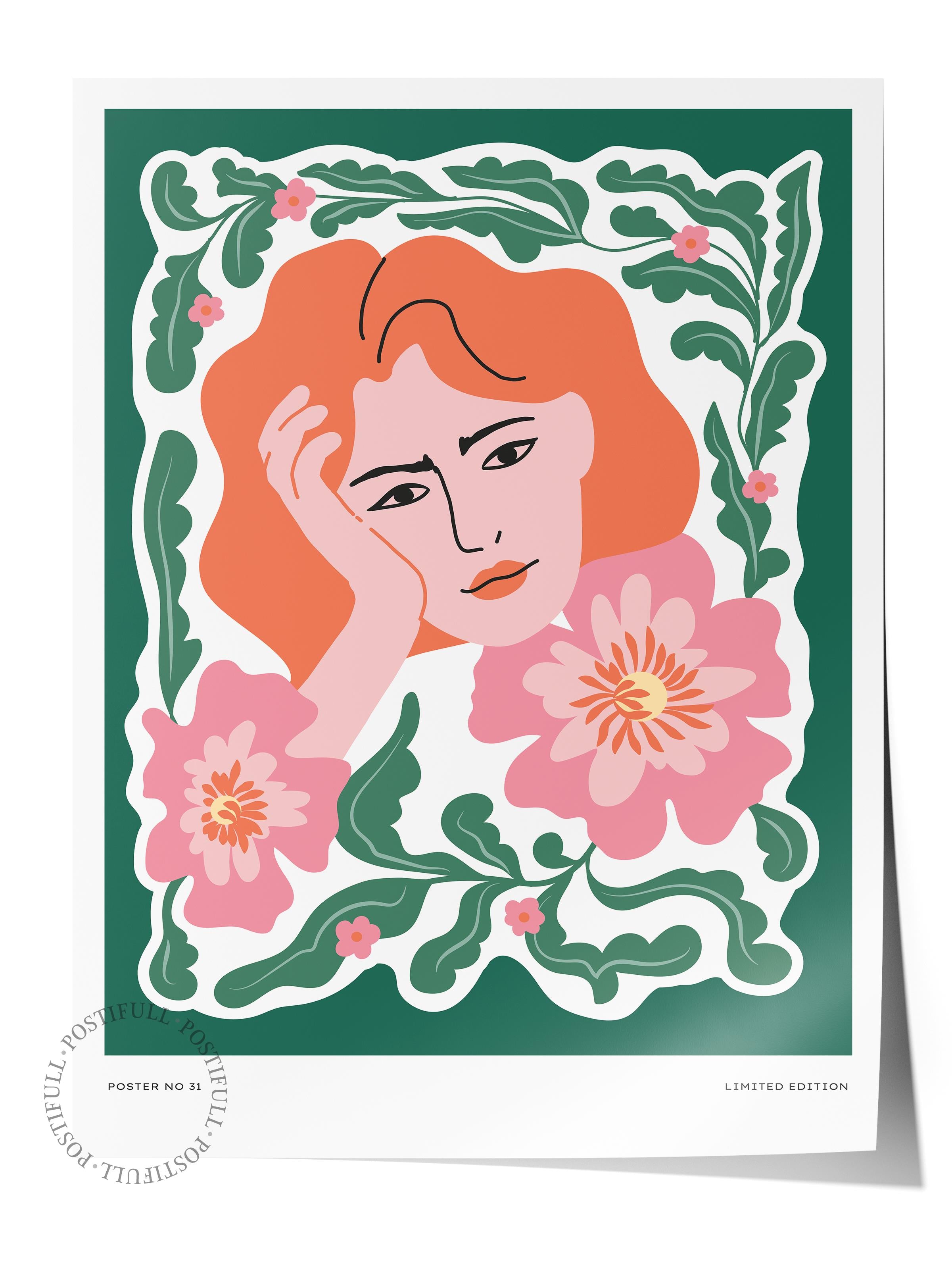 Estetik Duvar Posteri - Estetik Çizim Çerçevesiz Poster - Yatak Odası, Salon, Mutfak Duvar Dekoru