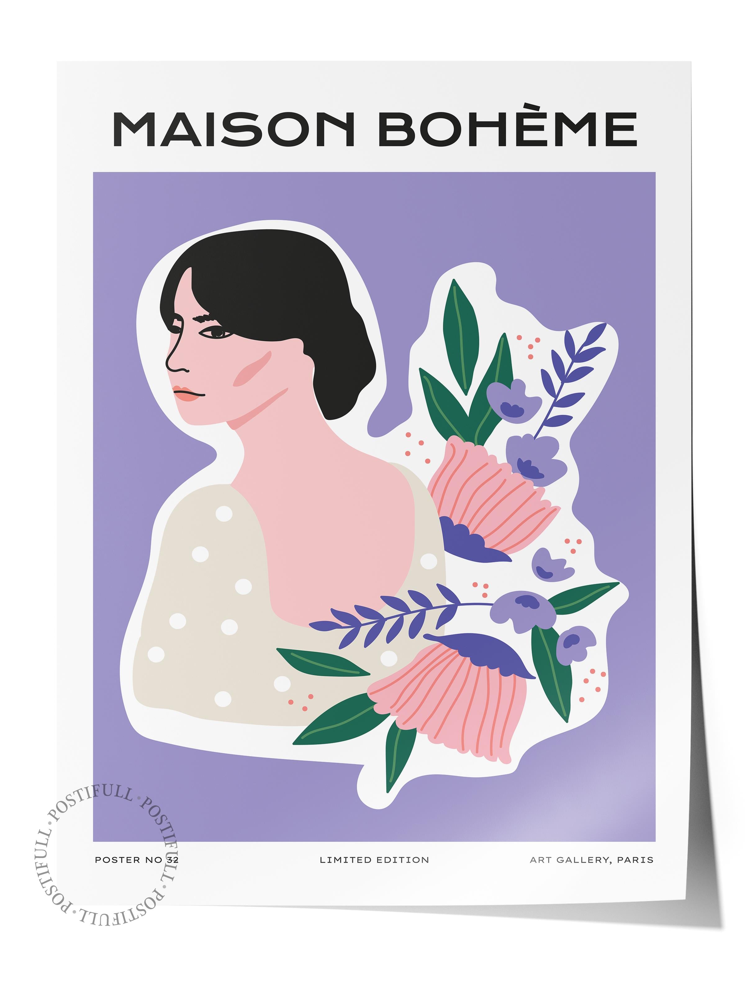 Estetik Duvar Posteri - Estetik Çizim Çerçevesiz Poster - Yatak Odası, Salon, Mutfak Duvar Dekoru