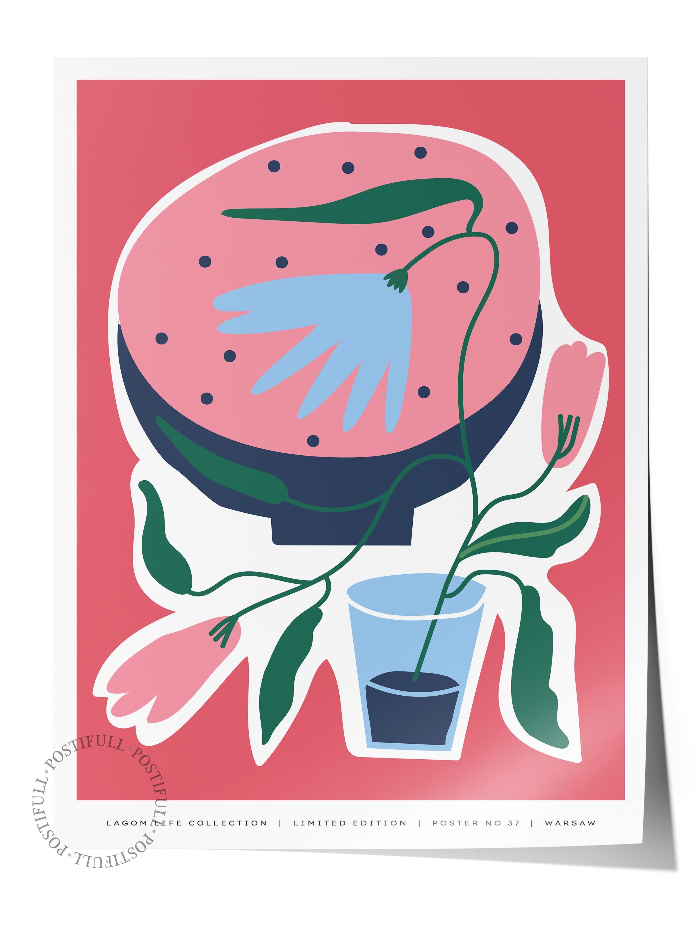 Estetik Duvar Posteri - Estetik Çizim Çerçevesiz Poster - Yatak Odası, Salon, Mutfak Duvar Dekoru